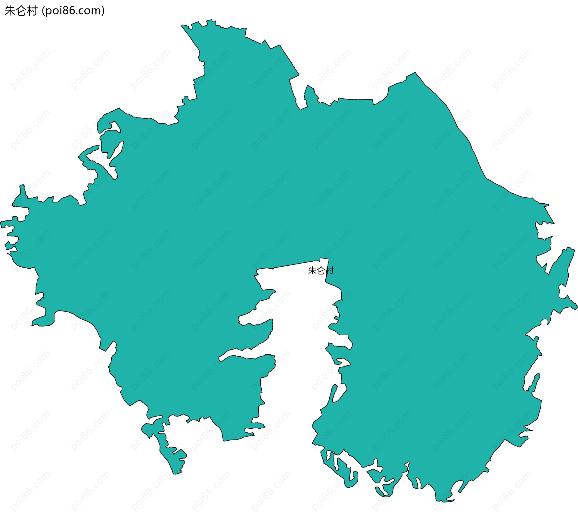 朱仑村边界地图