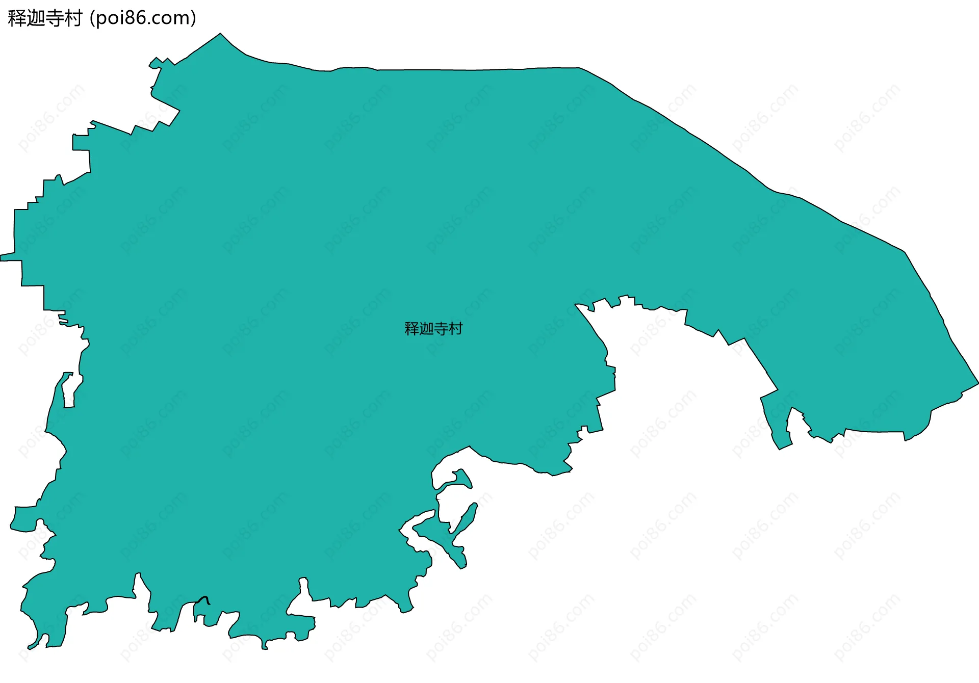 释迦寺村边界地图