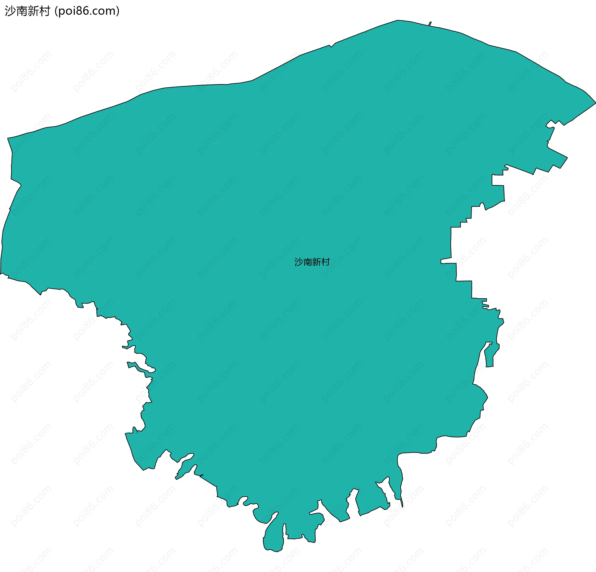沙南新村边界地图