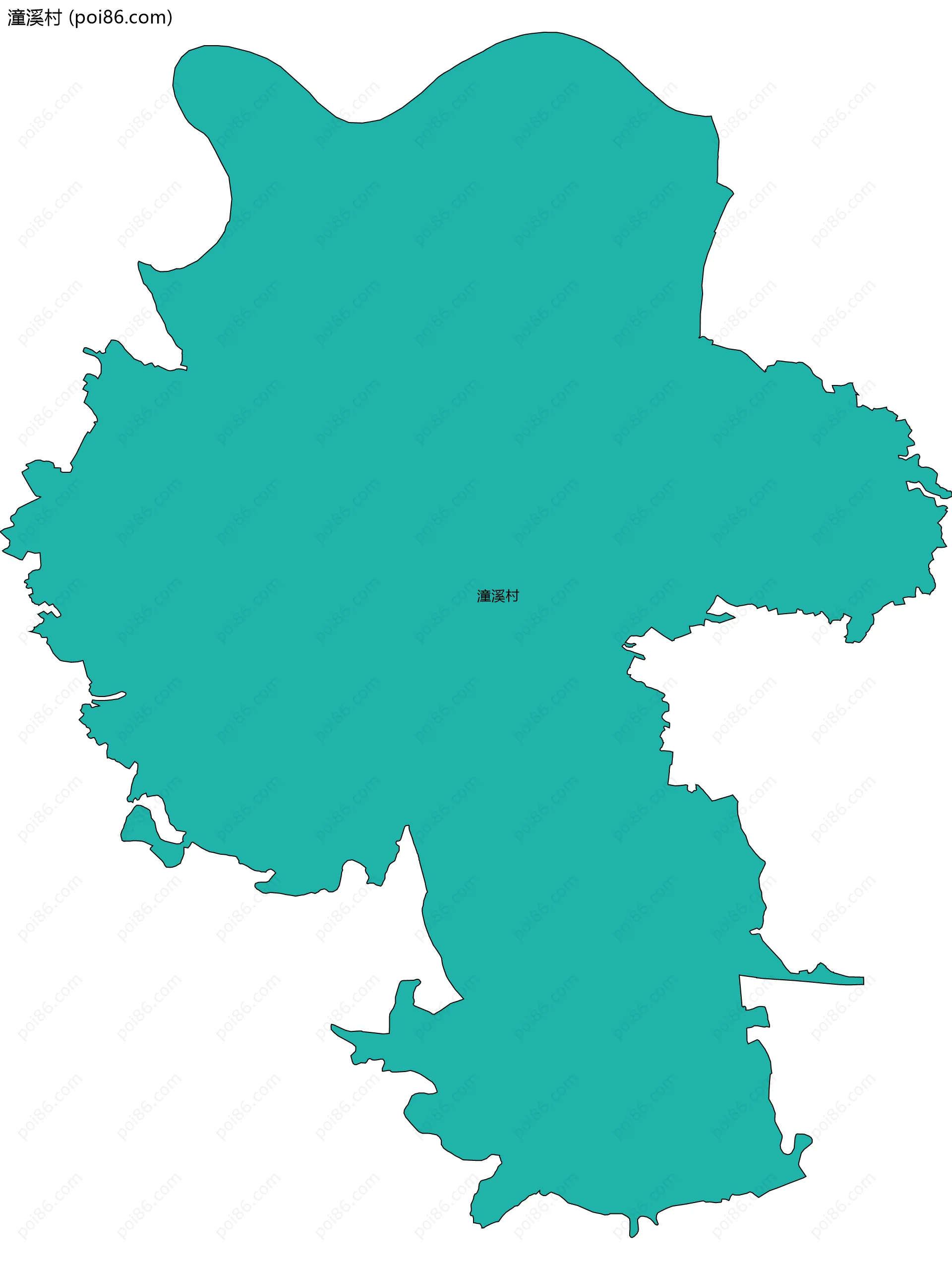 潼溪村边界地图