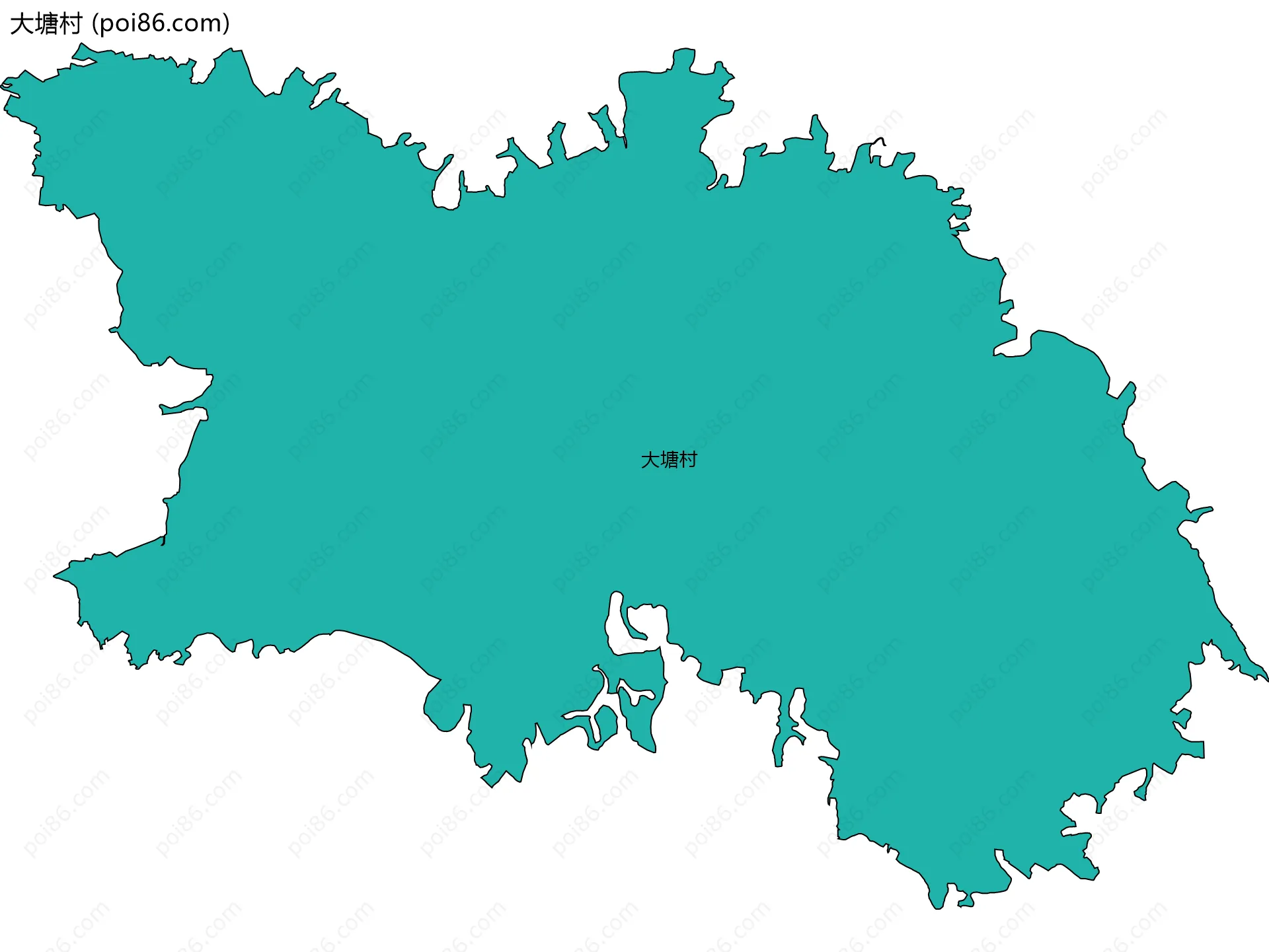 大塘村边界地图