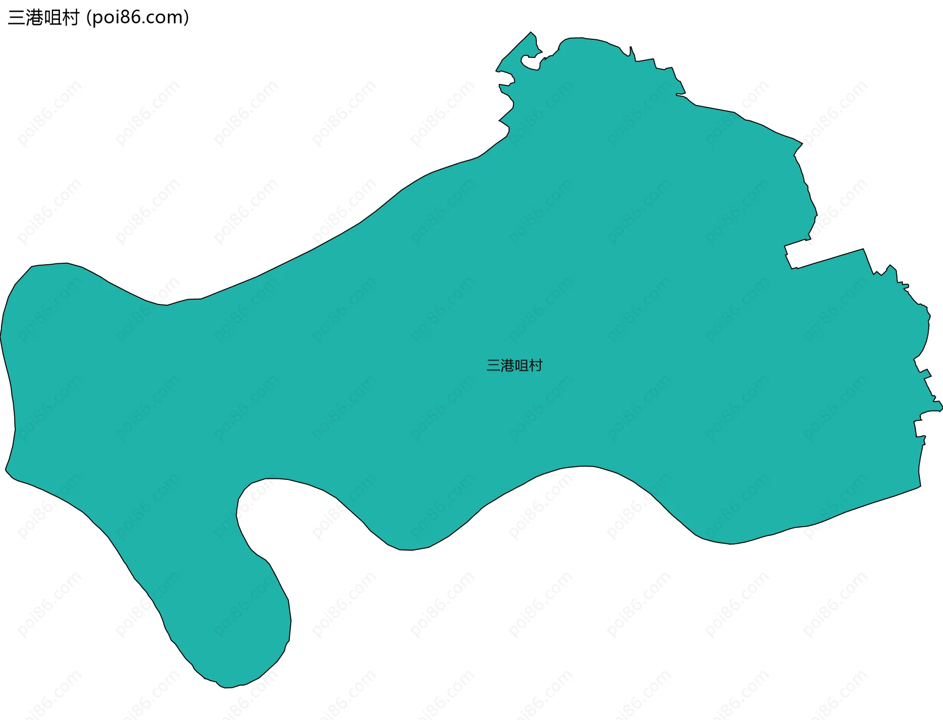 三港咀村边界地图