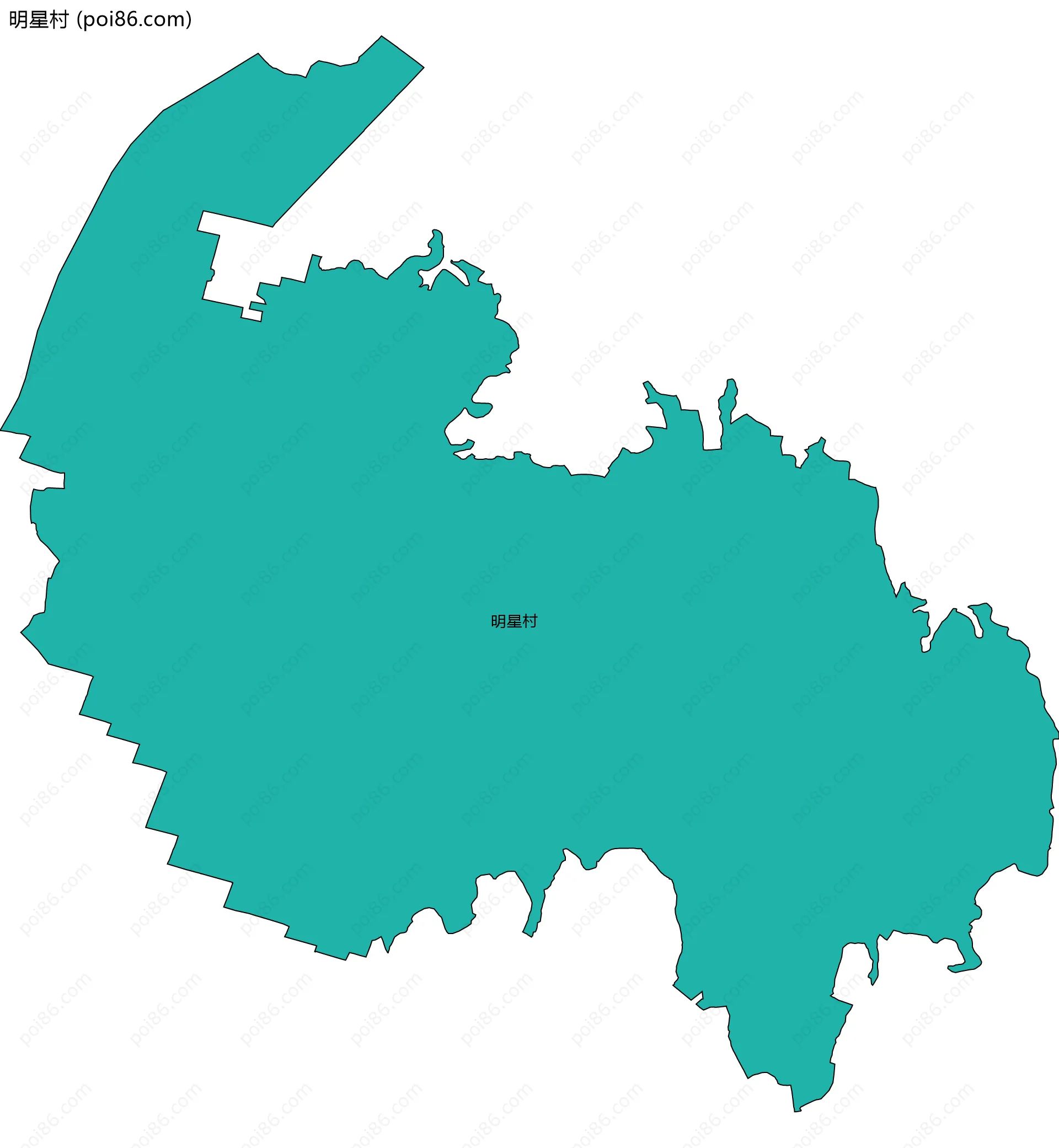 明星村边界地图