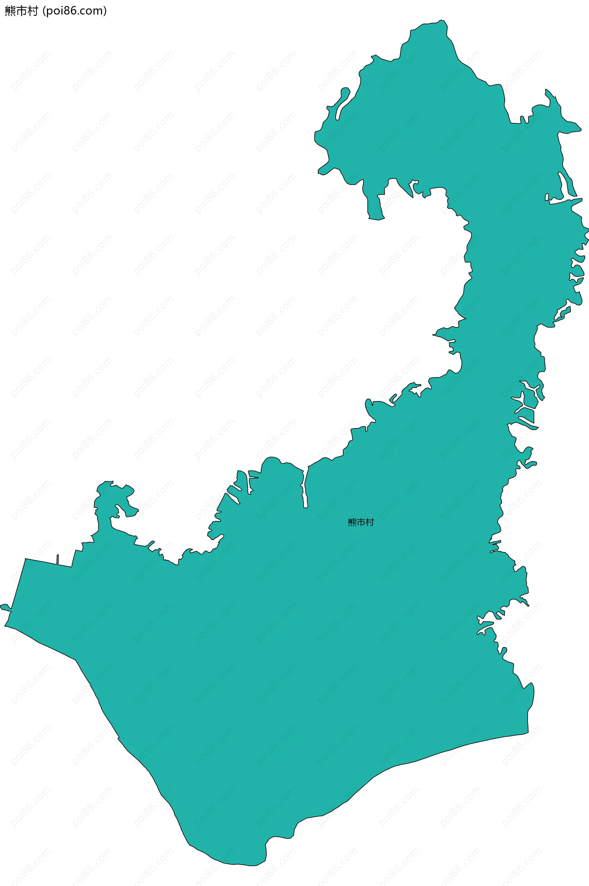 熊市村边界地图