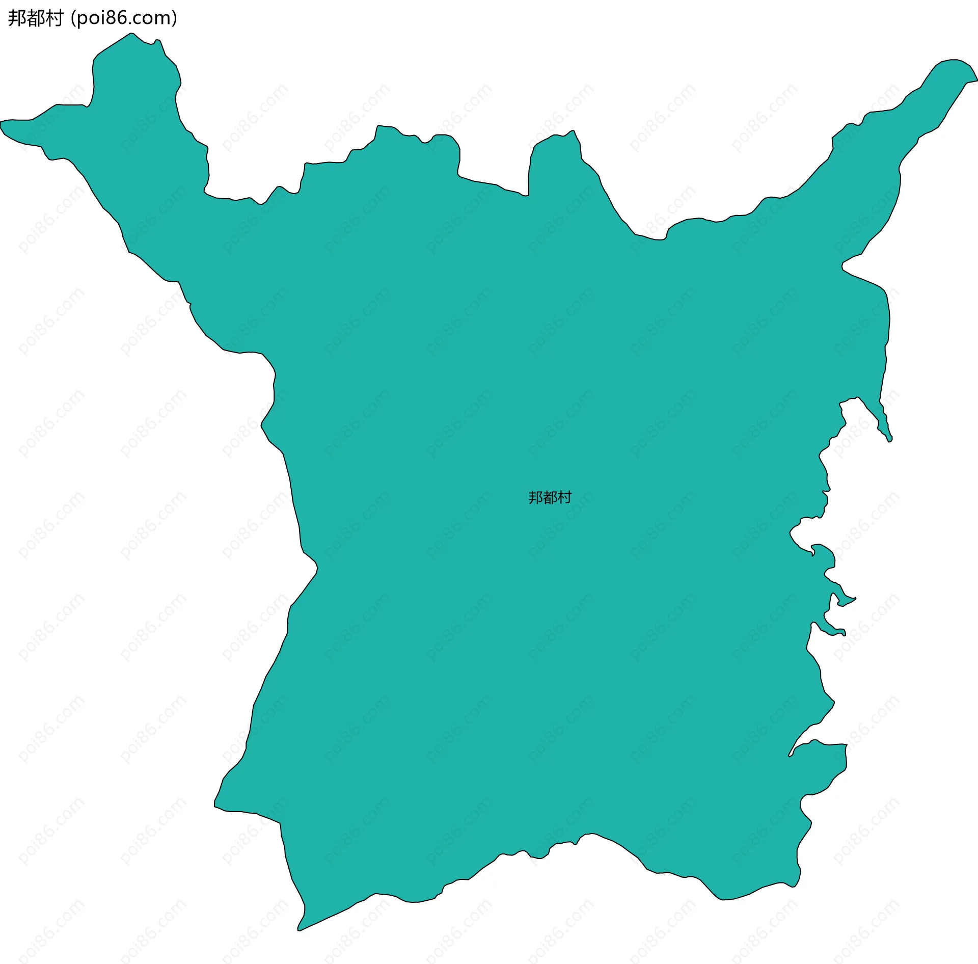 邦都村边界地图