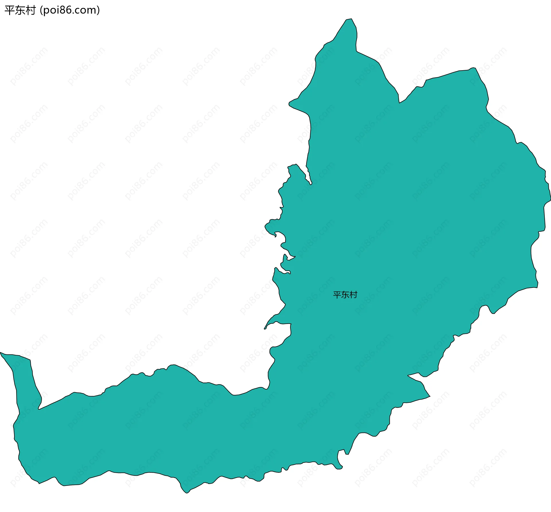 平东村边界地图