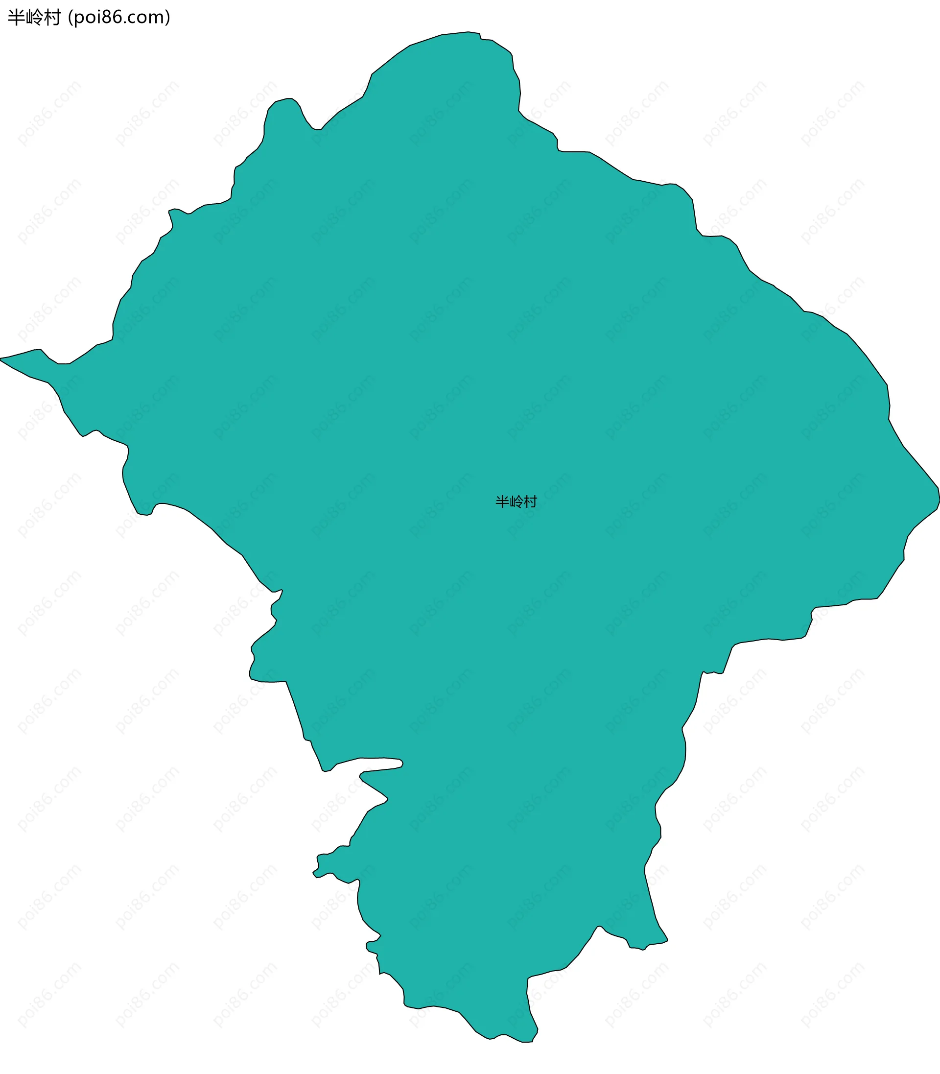 半岭村边界地图