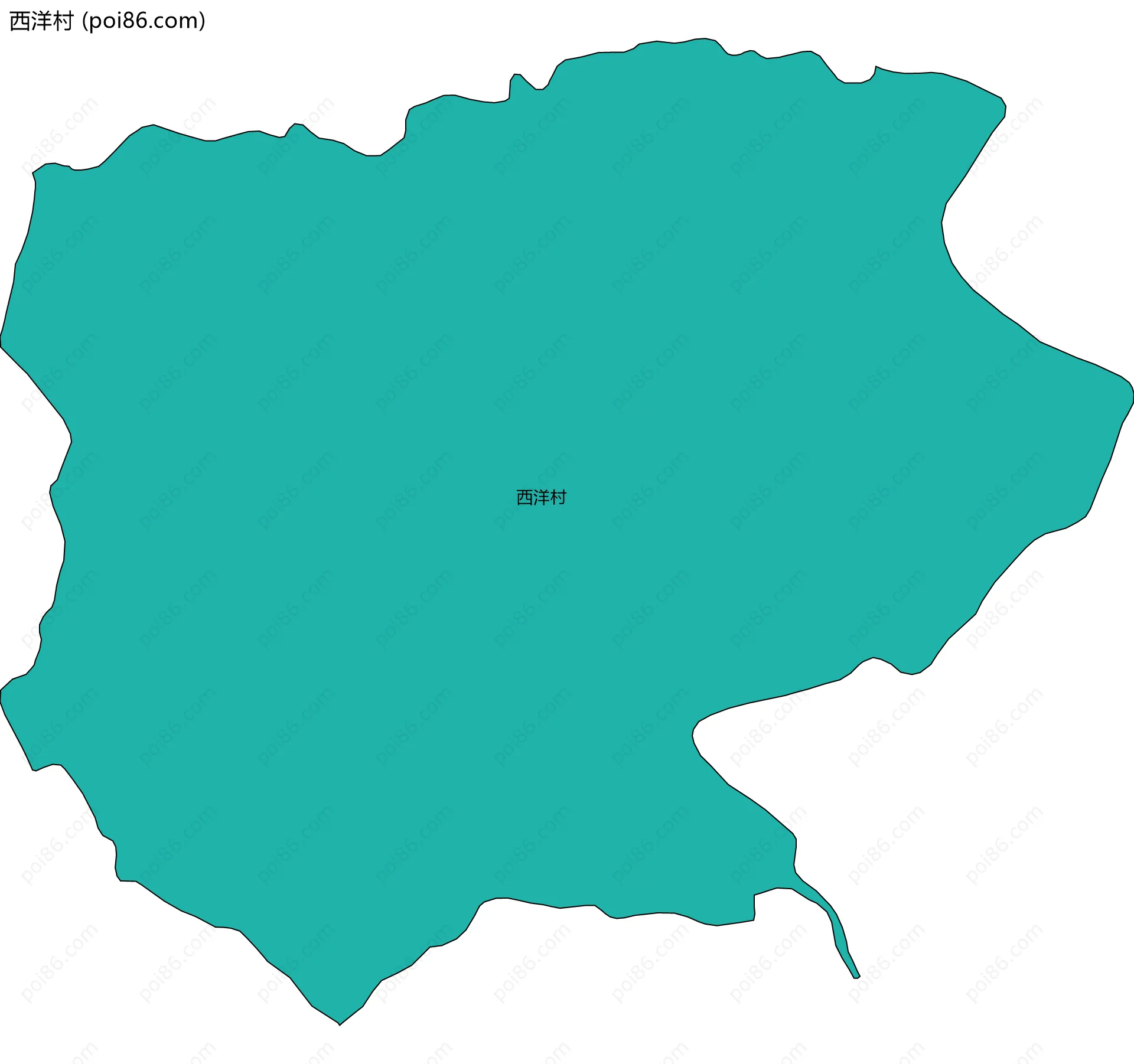 西洋村边界地图