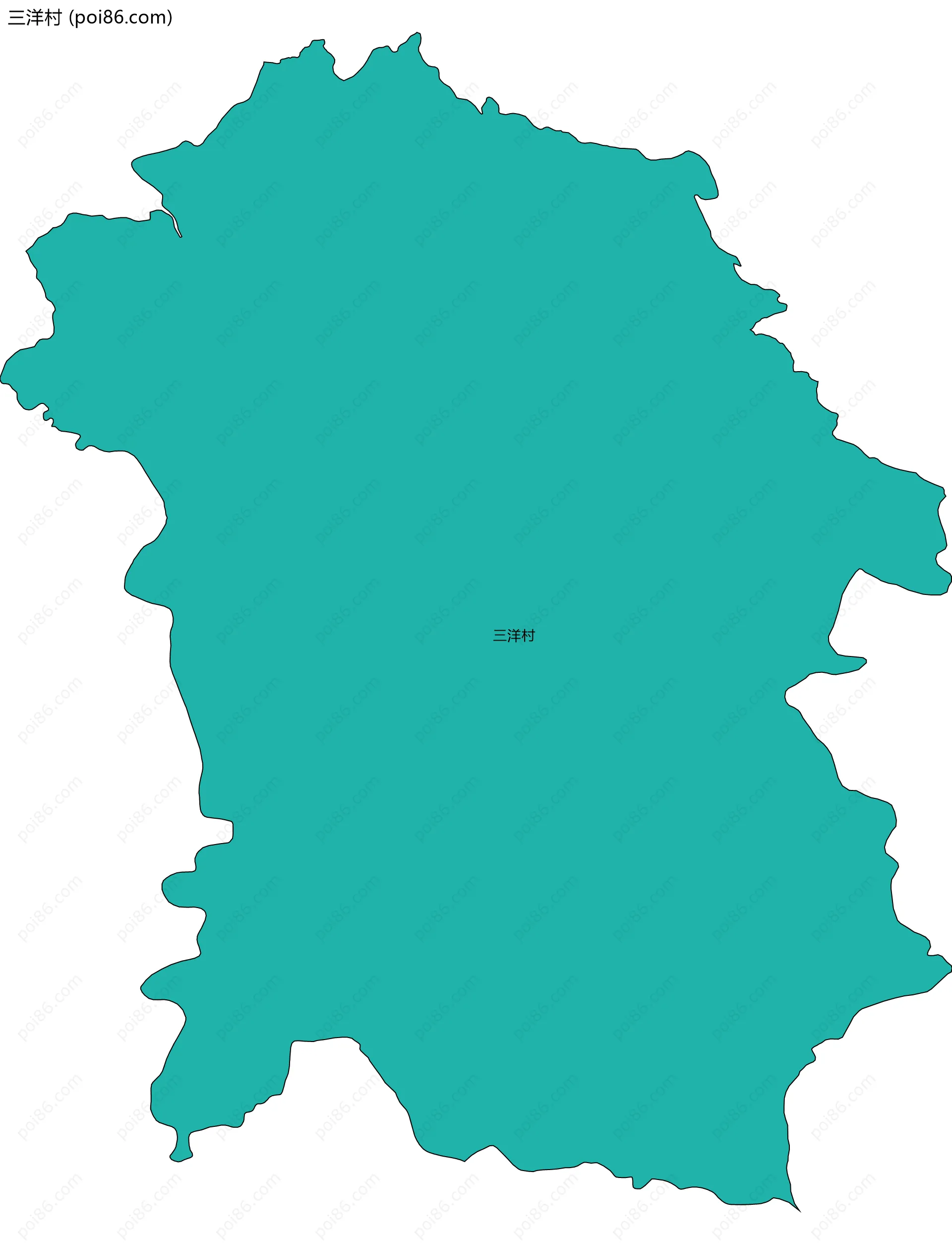 三洋村边界地图