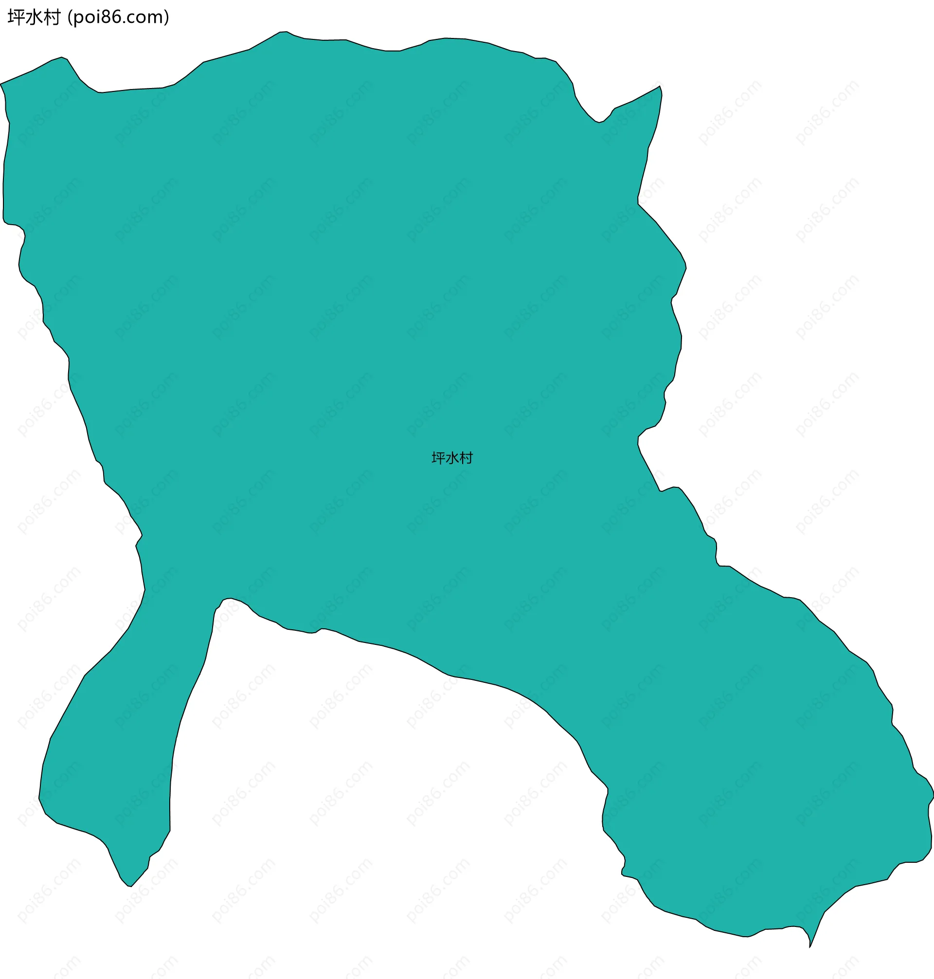 坪水村边界地图