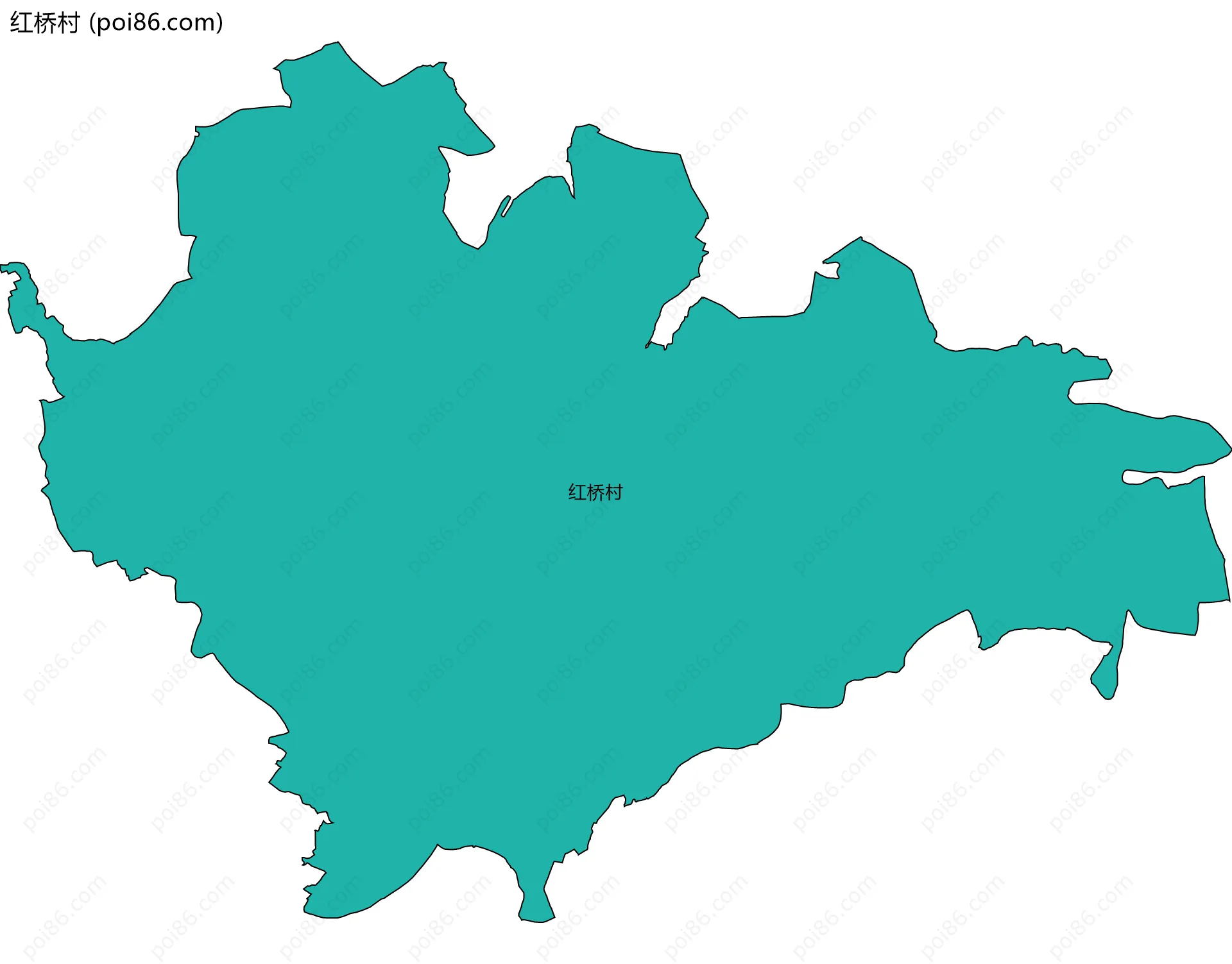 红桥村边界地图