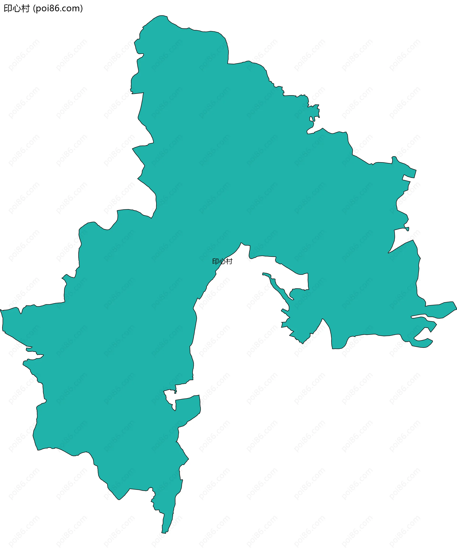 印心村边界地图