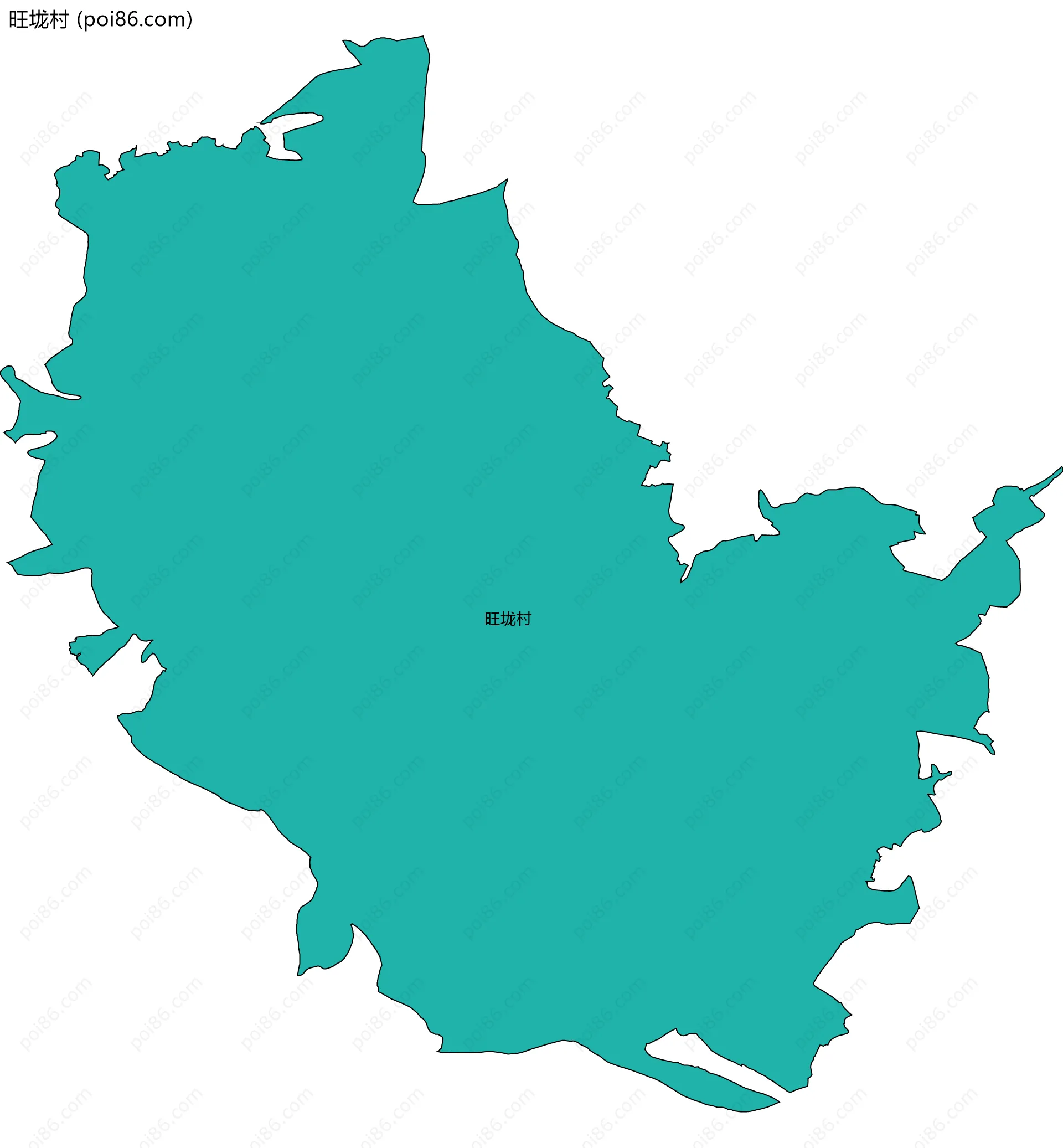 旺垅村边界地图