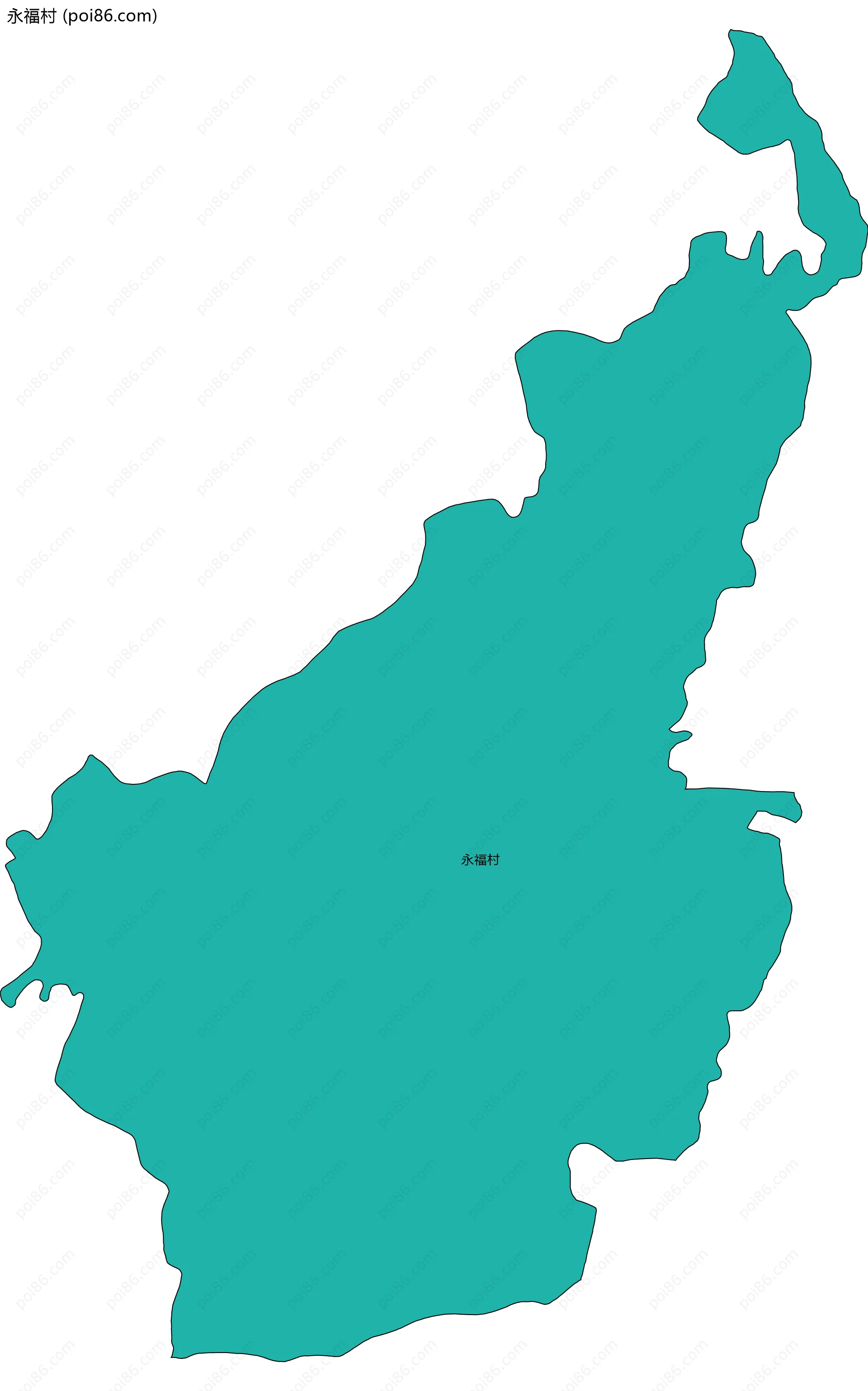 永福村边界地图