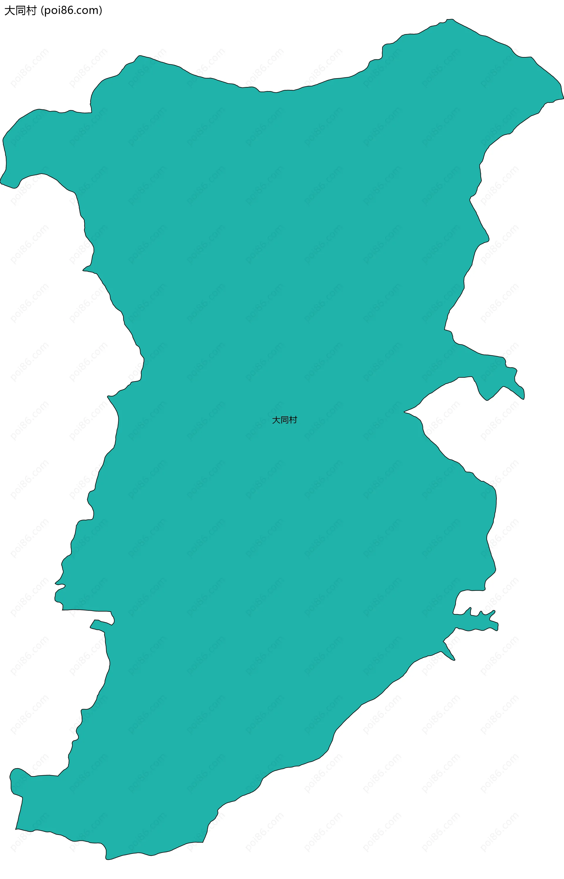 大同村边界地图