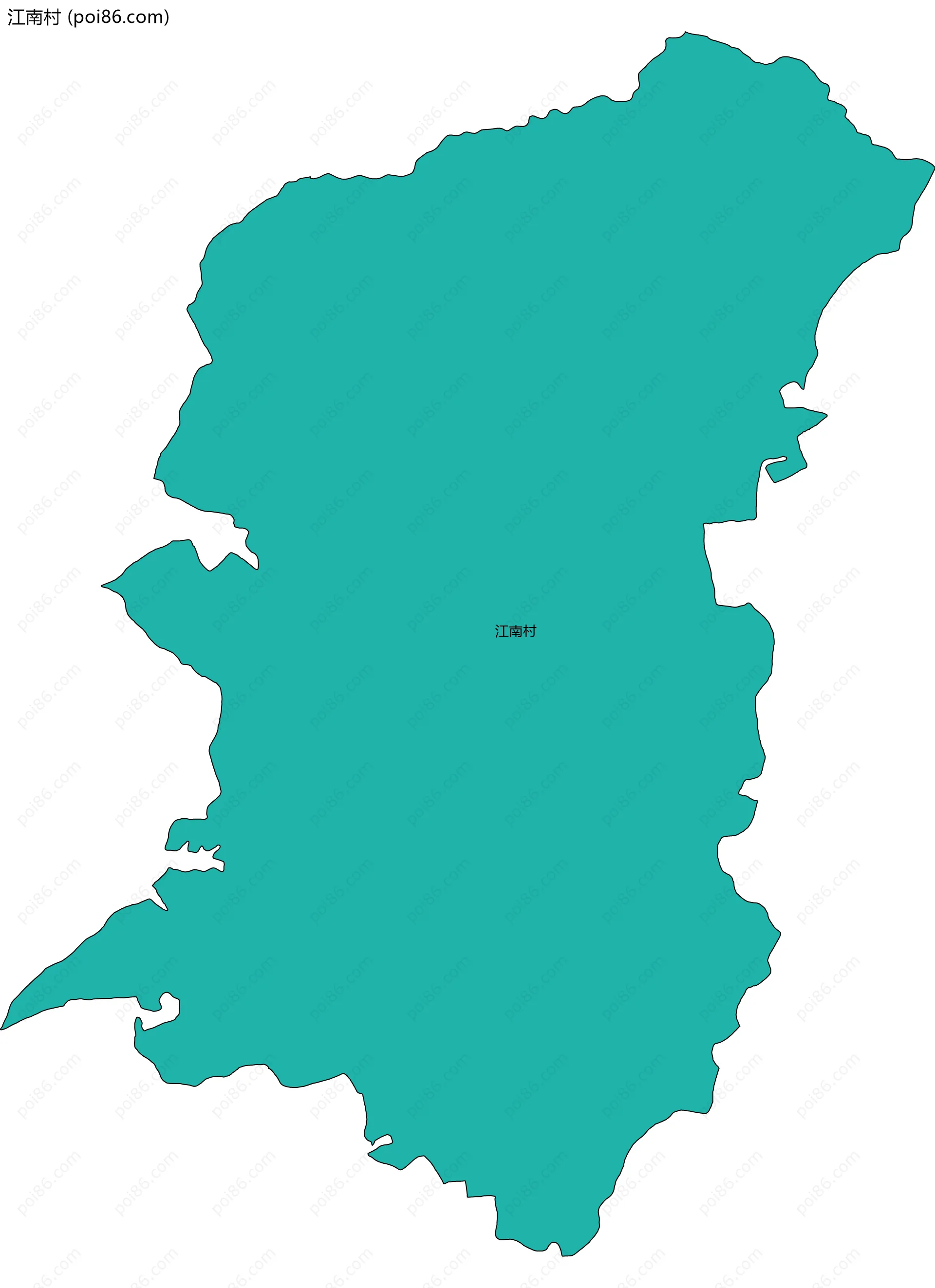 江南村边界地图