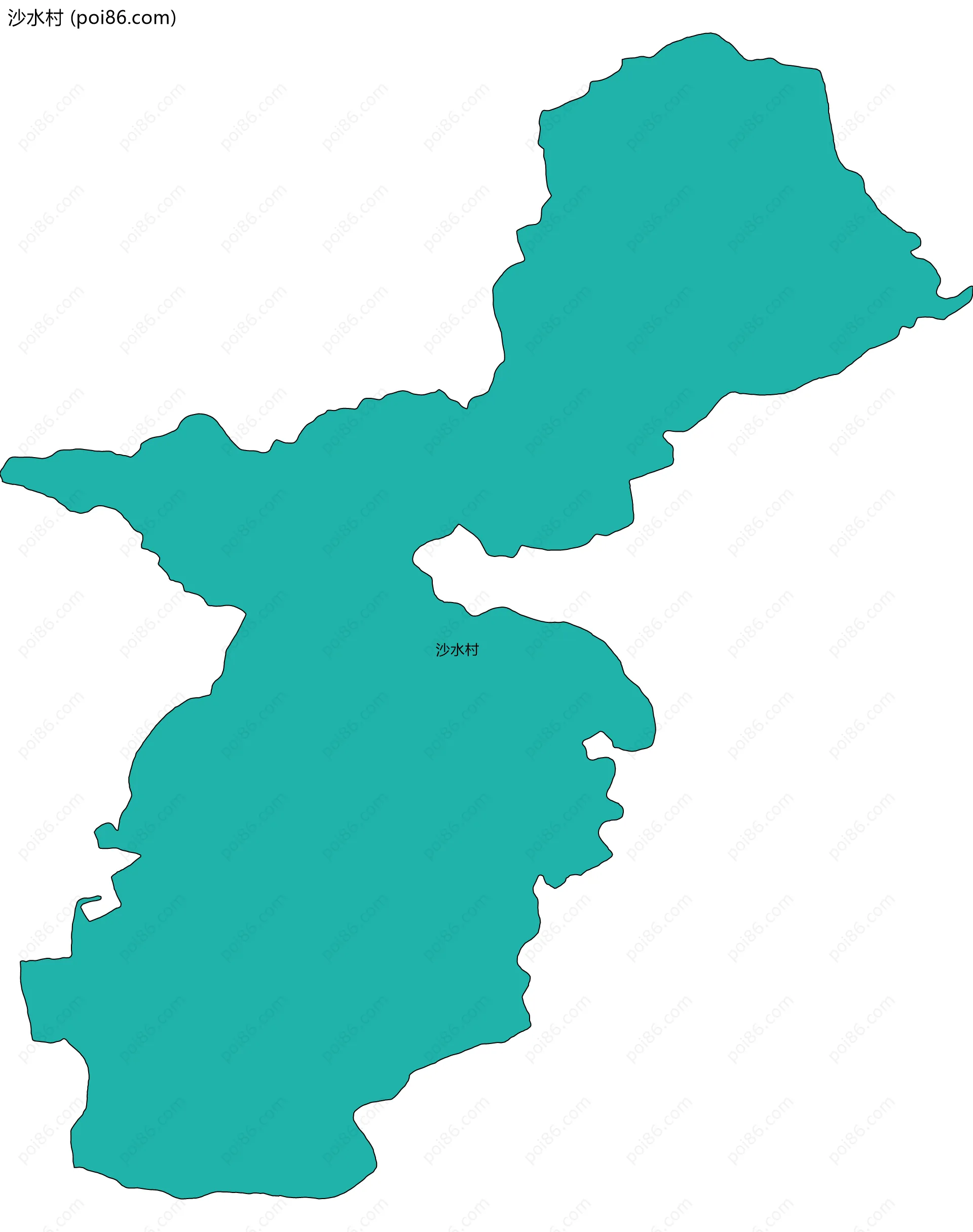 沙水村边界地图