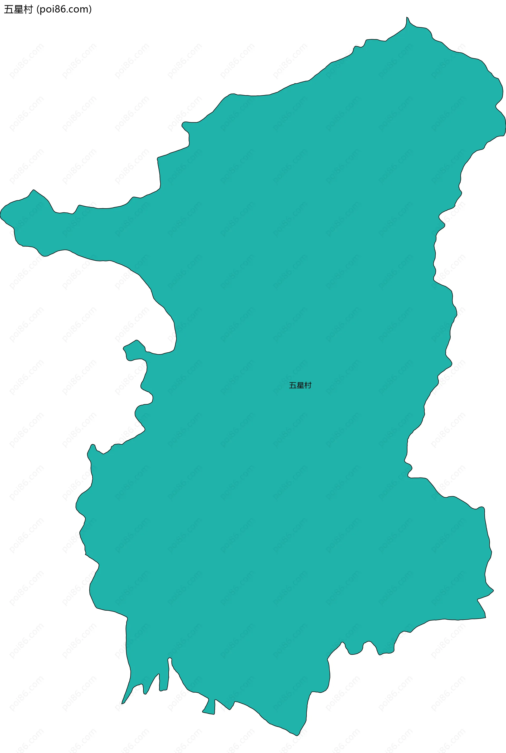 五星村边界地图