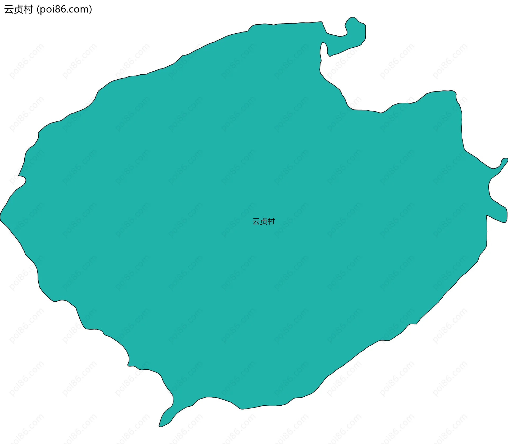云贞村边界地图