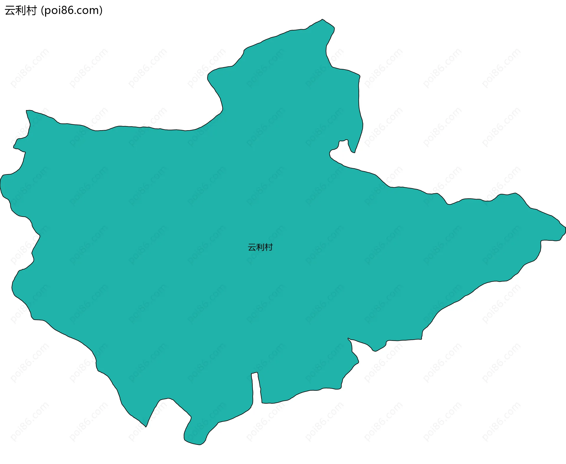 云利村边界地图