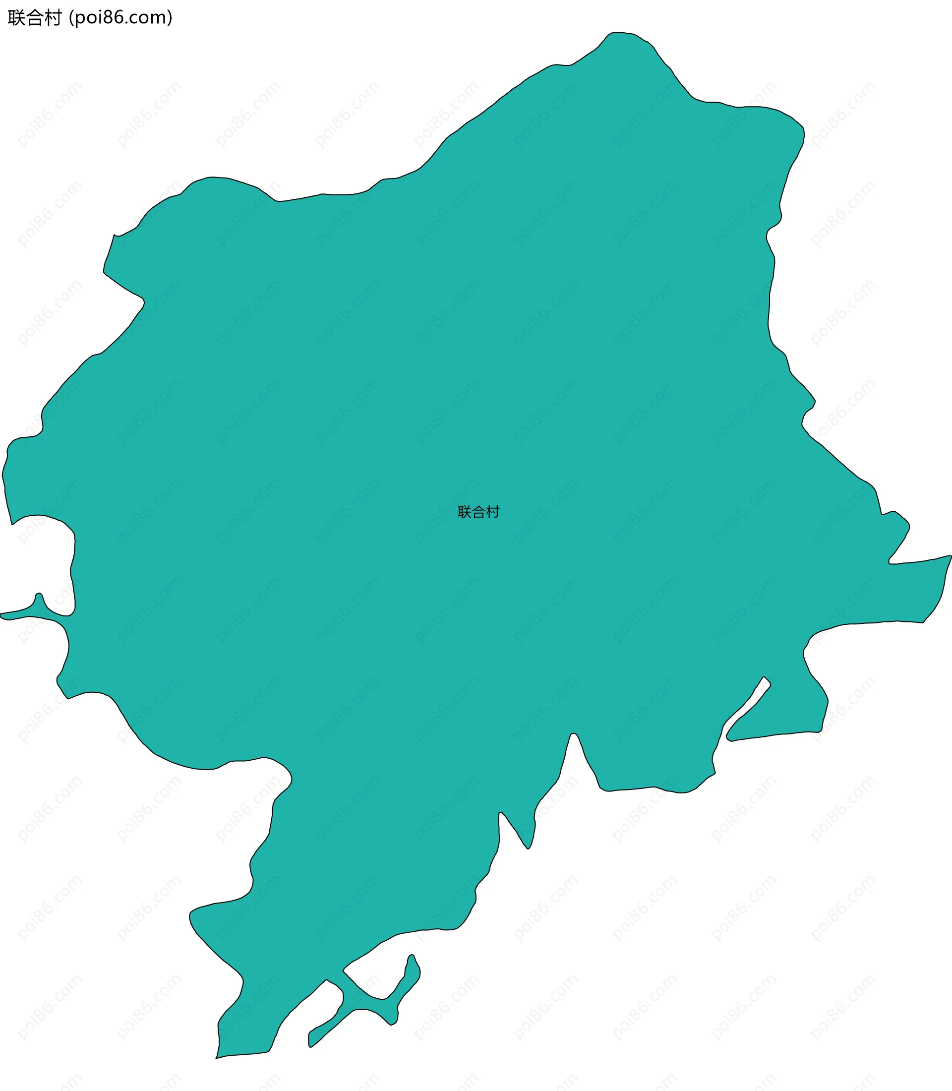 联合村边界地图