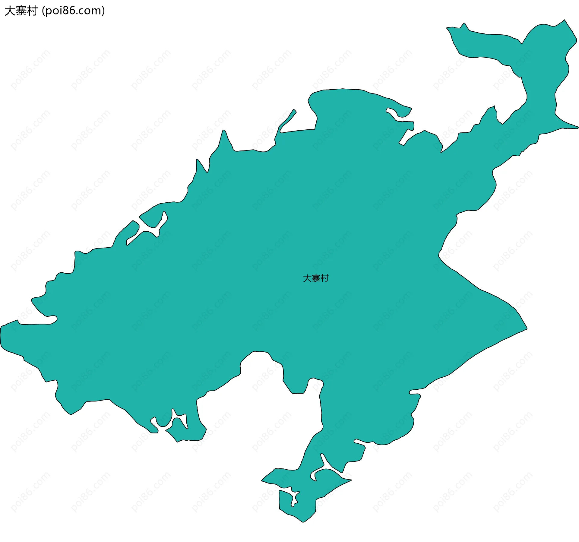 大寨村边界地图