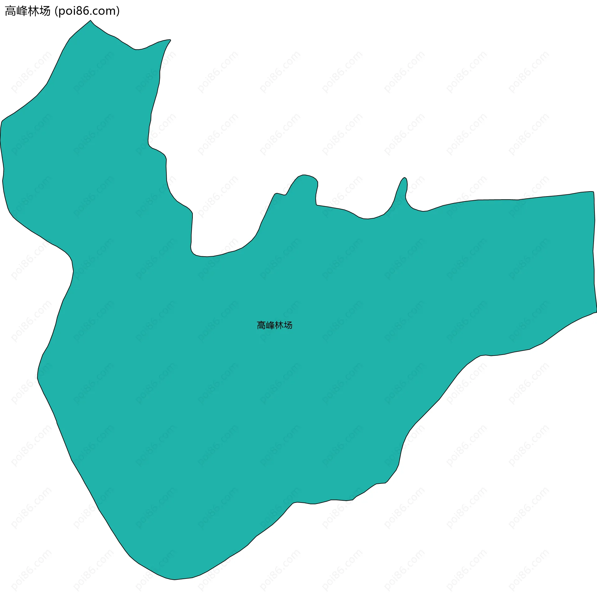 高峰林场边界地图
