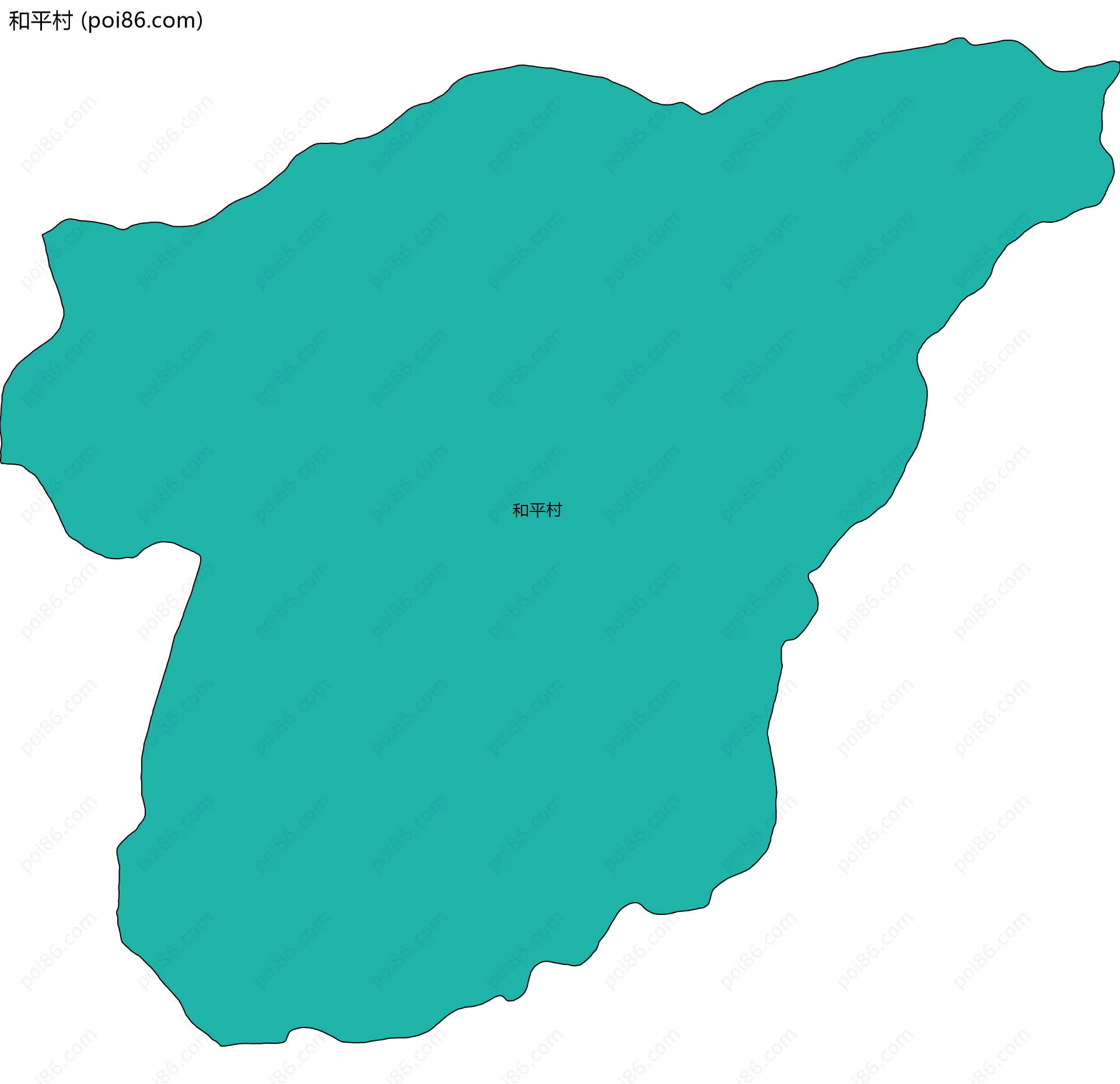 和平村边界地图