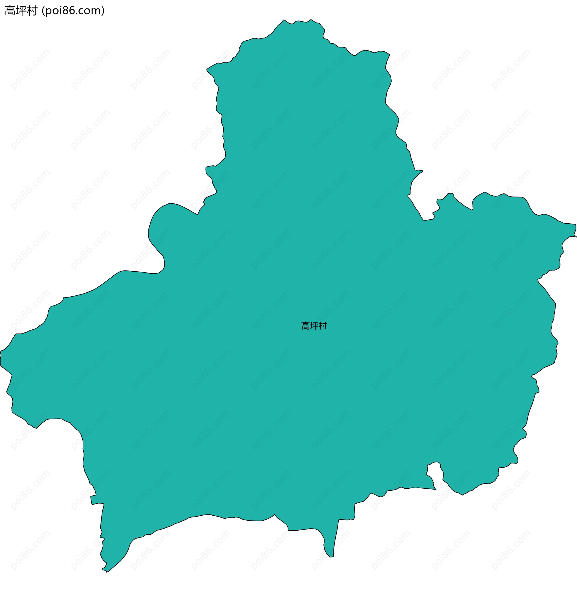 高坪村边界地图