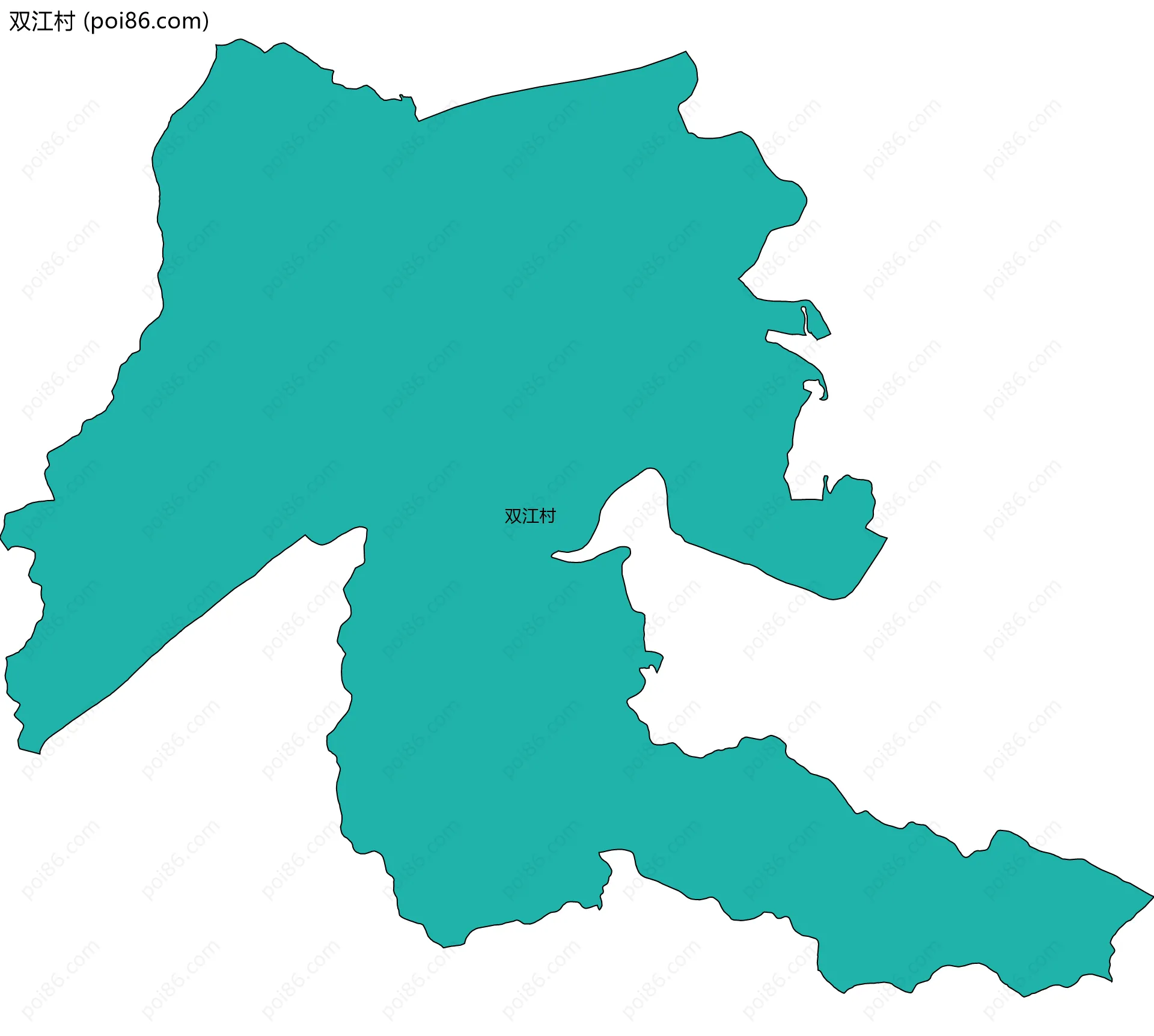 双江村边界地图