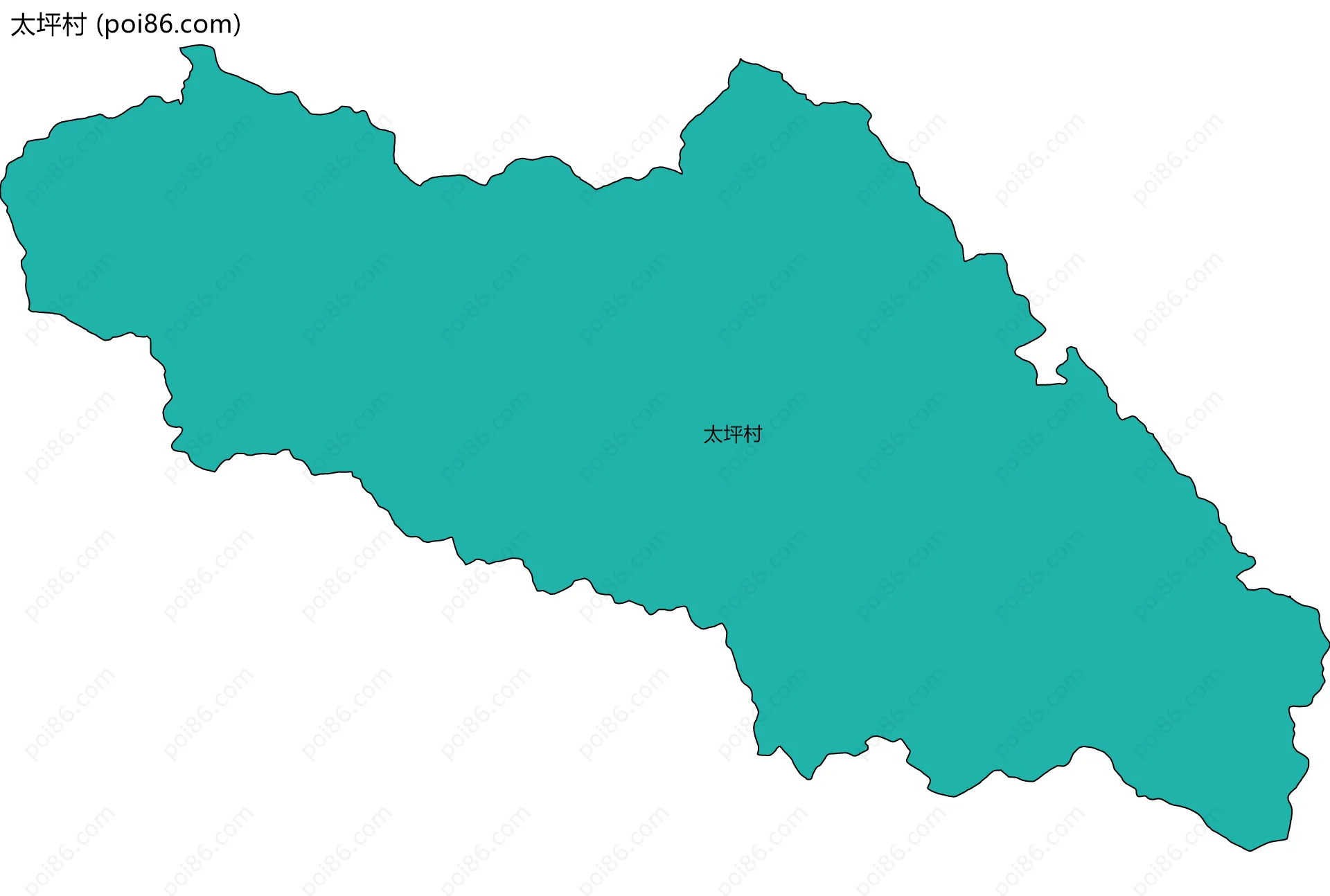 太坪村边界地图