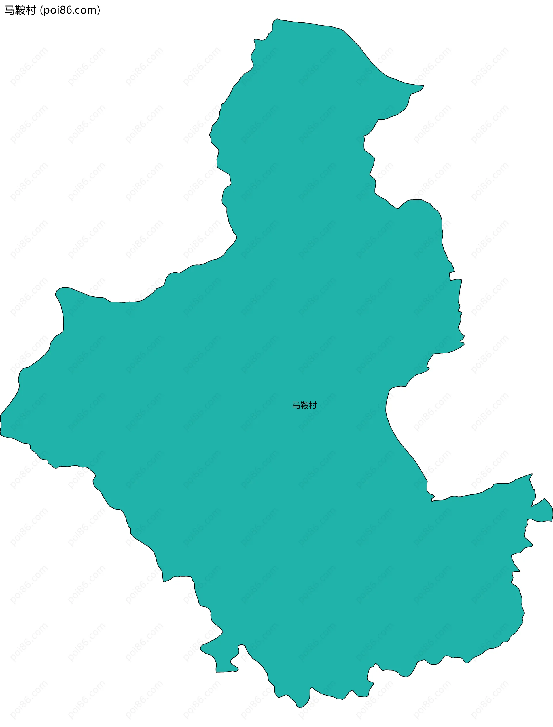 马鞍村边界地图