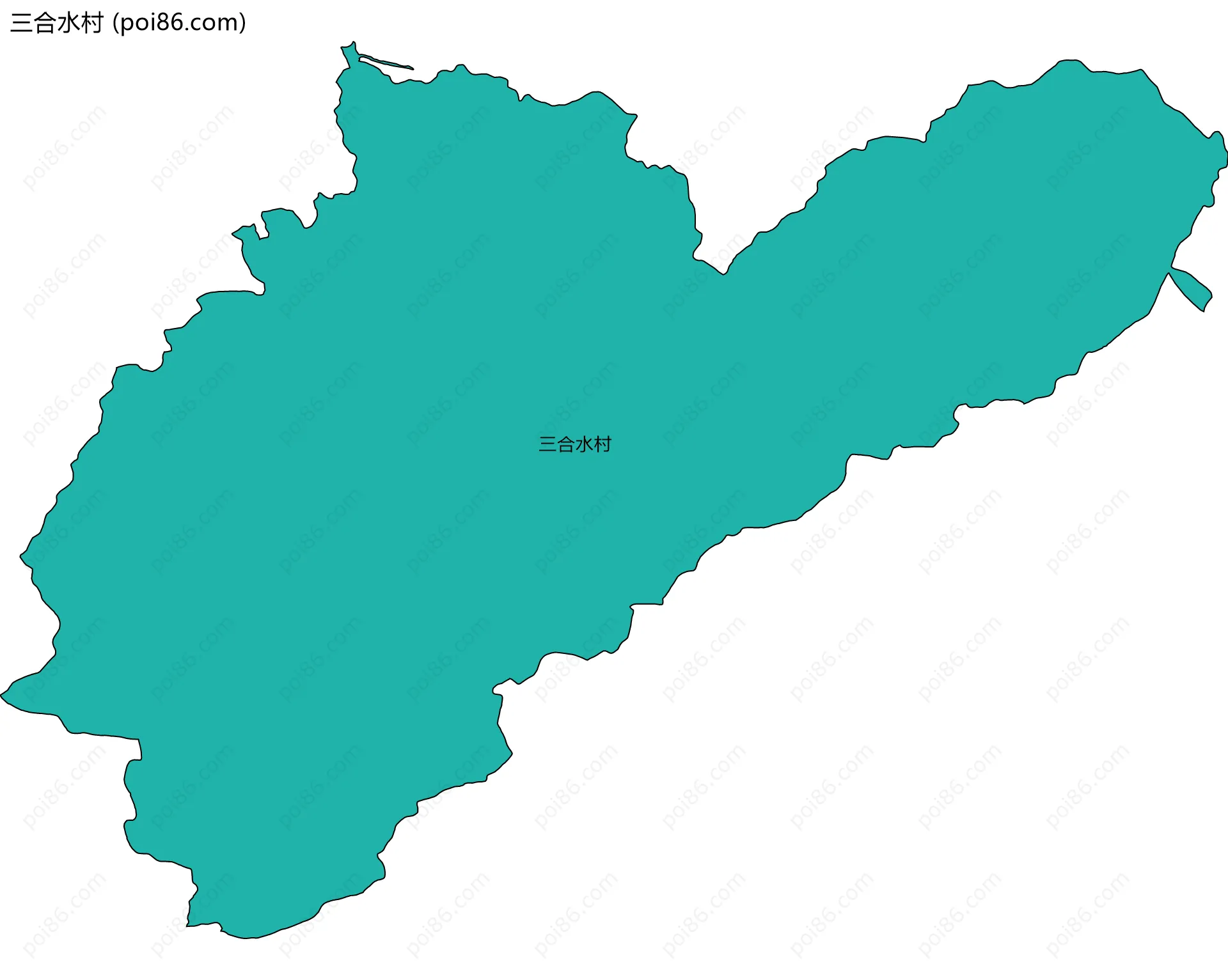 三合水村边界地图