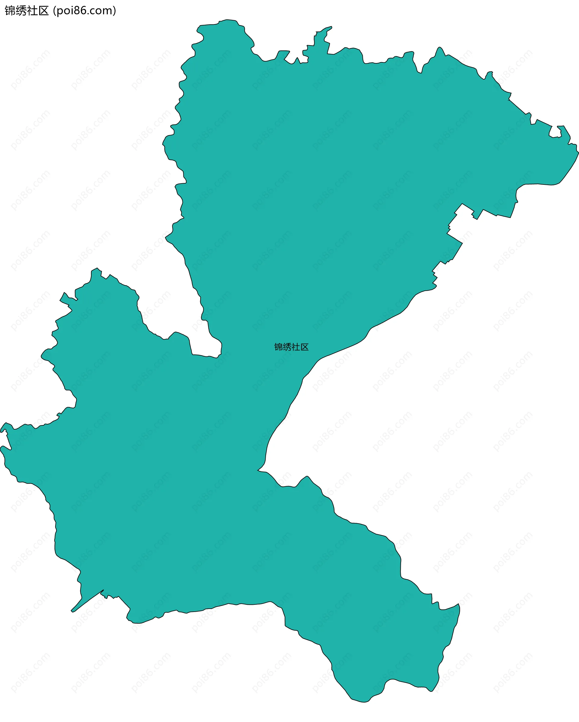 锦绣社区边界地图