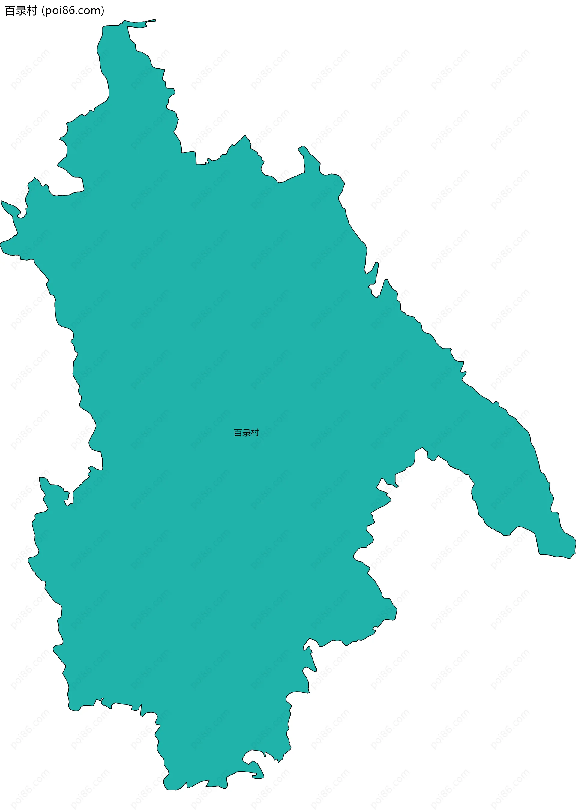 百录村边界地图