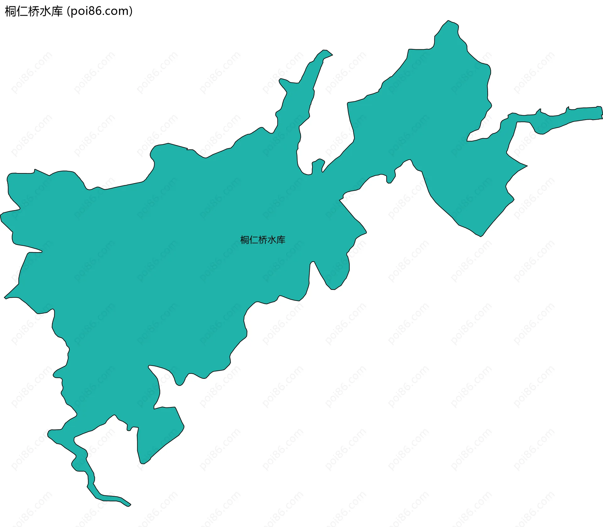 桐仁桥水库边界地图