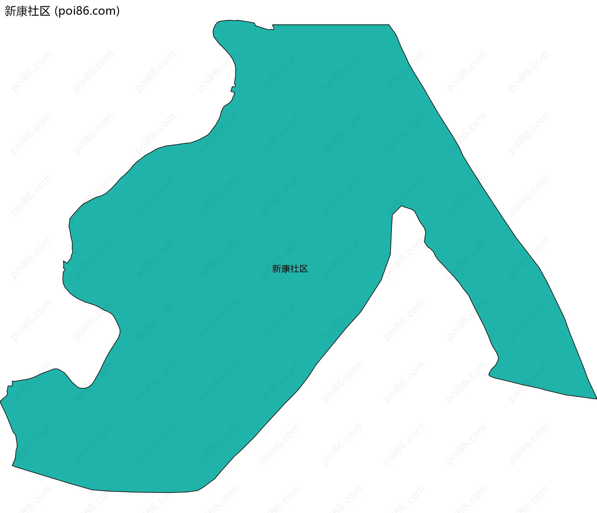 新康社区边界地图