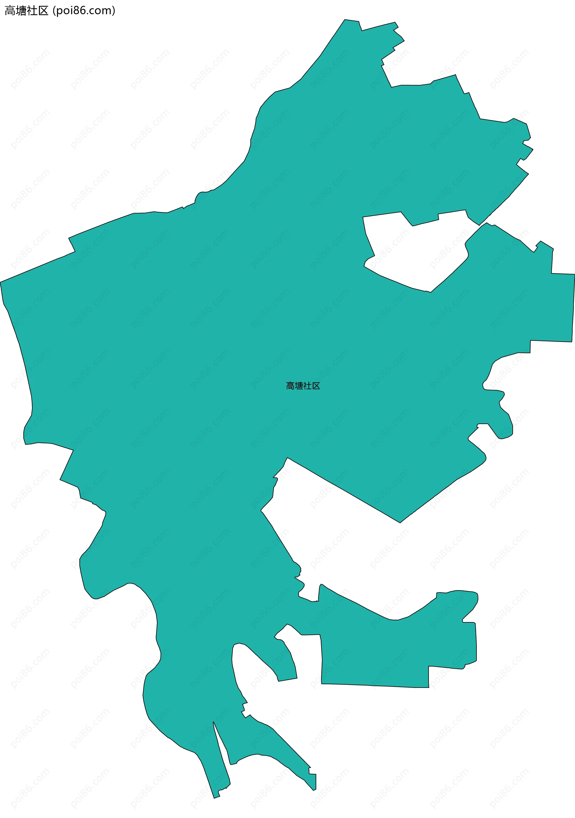 高塘社区边界地图