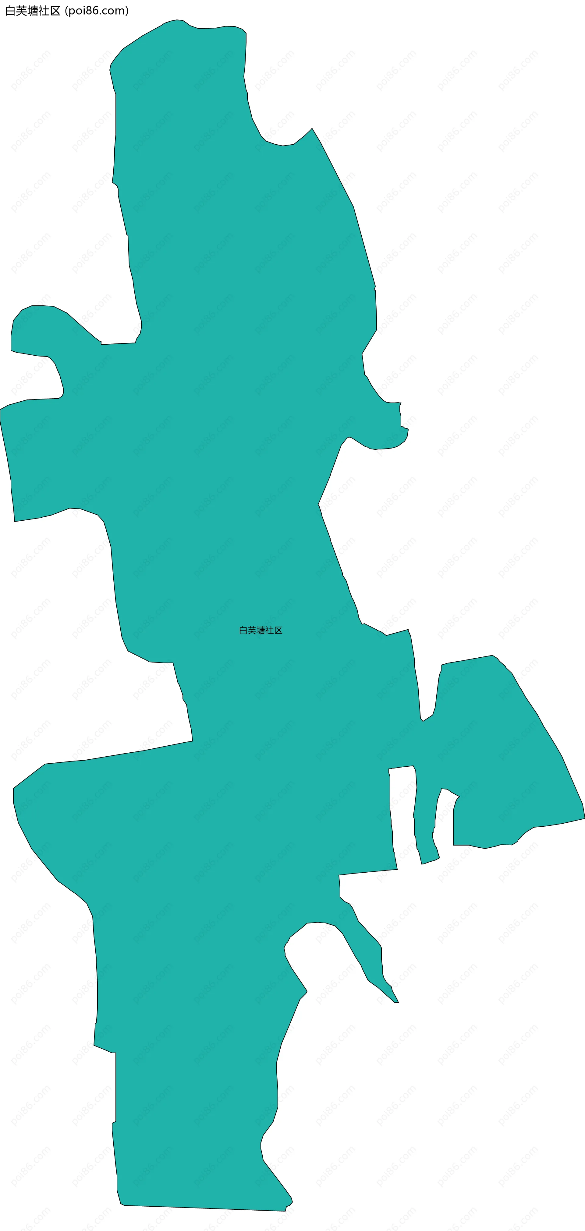 白芙塘社区边界地图