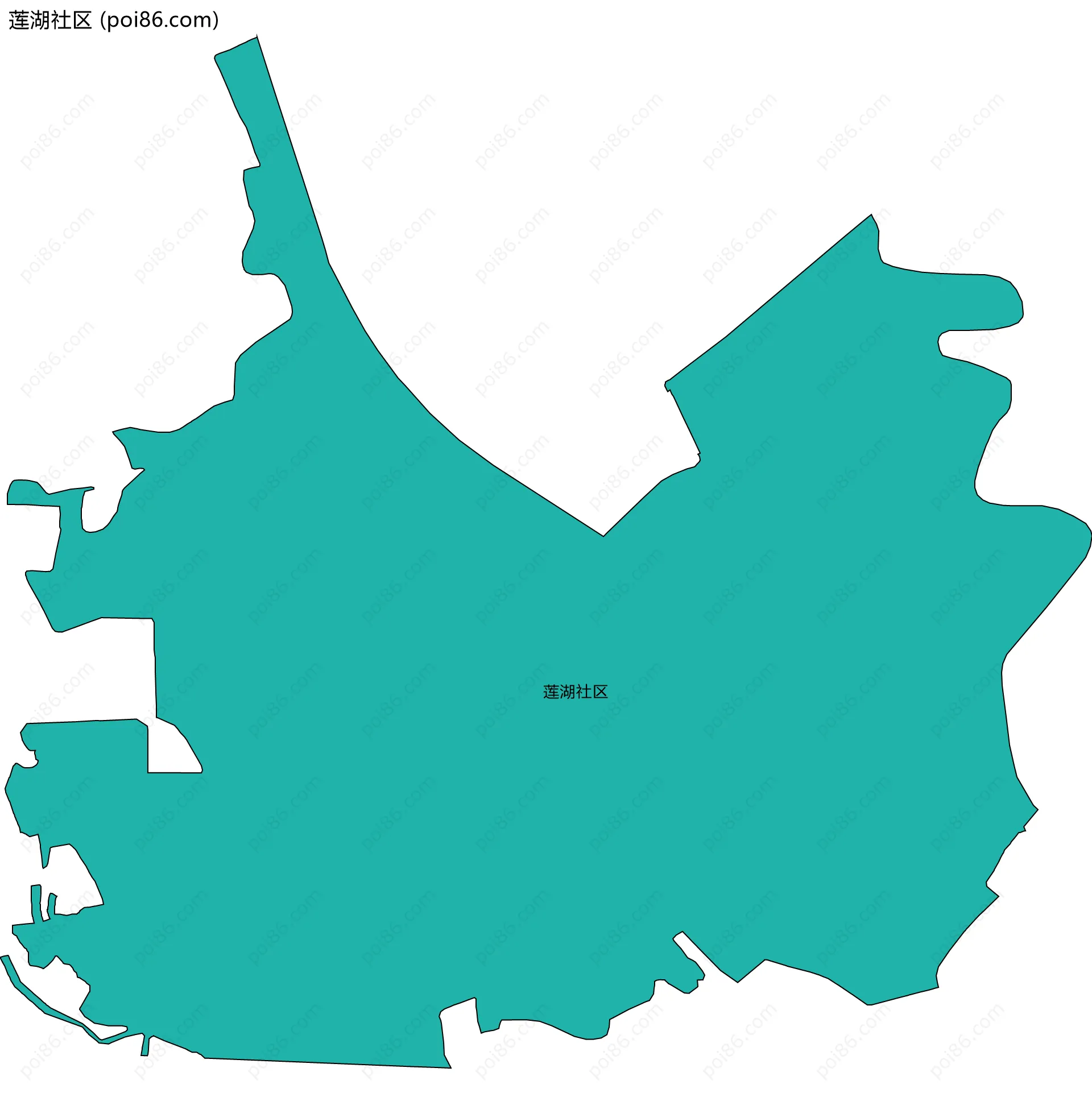 莲湖社区边界地图