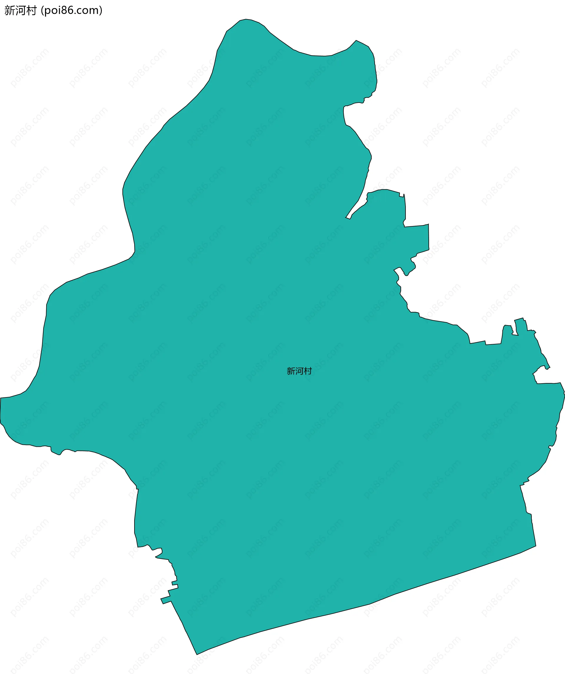 新河村边界地图