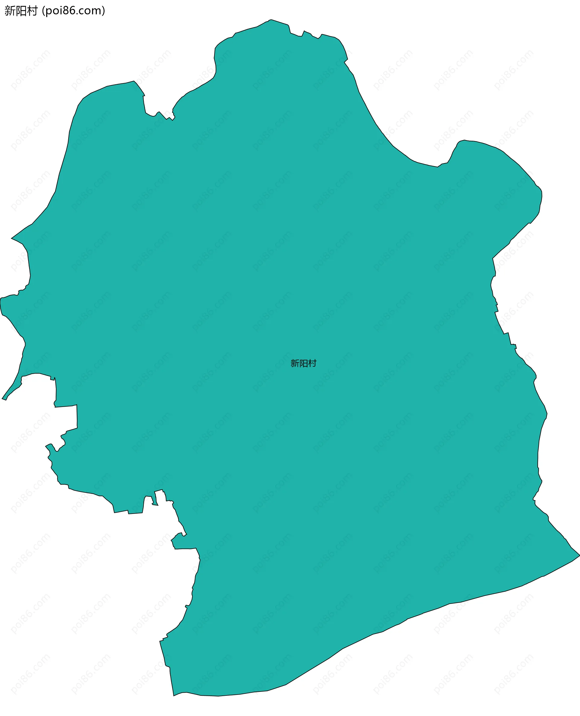 新阳村边界地图