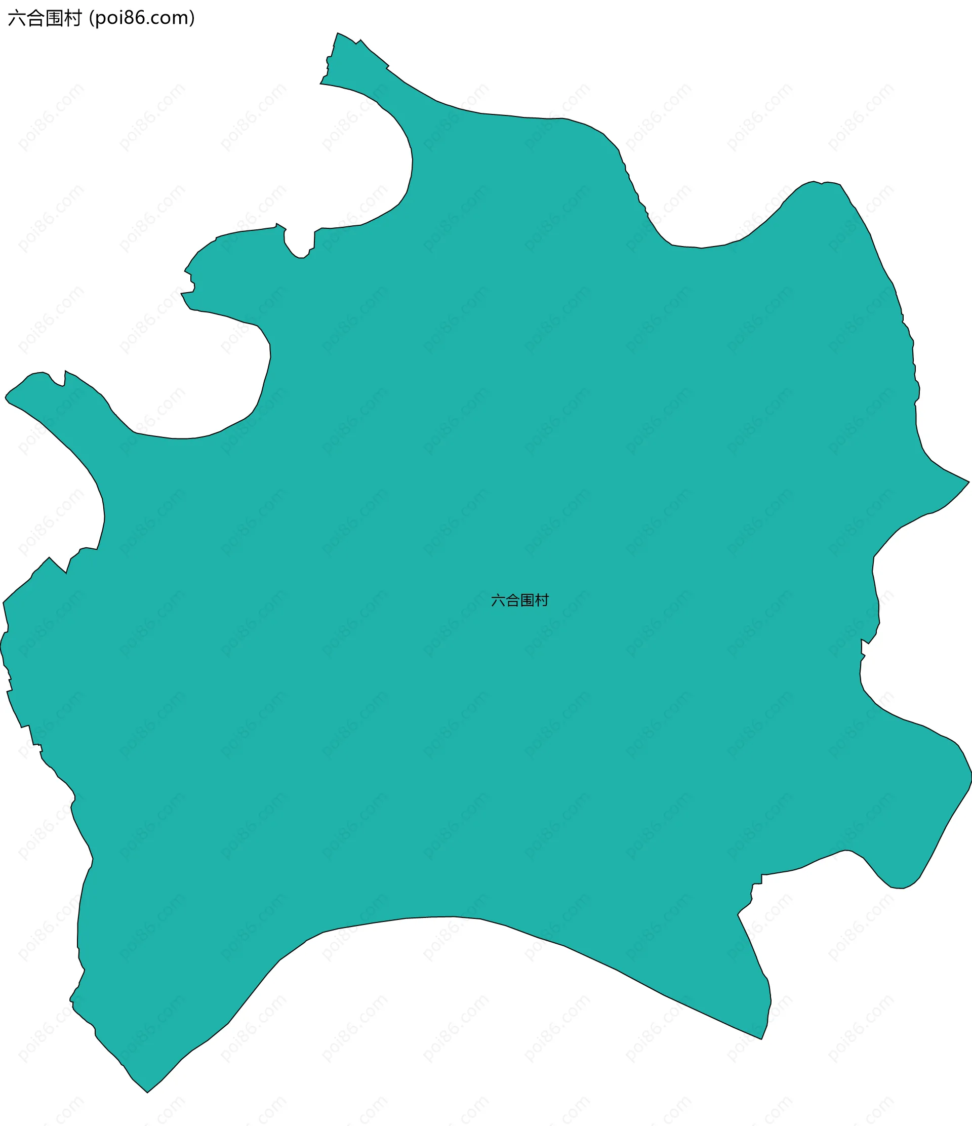 六合围村边界地图