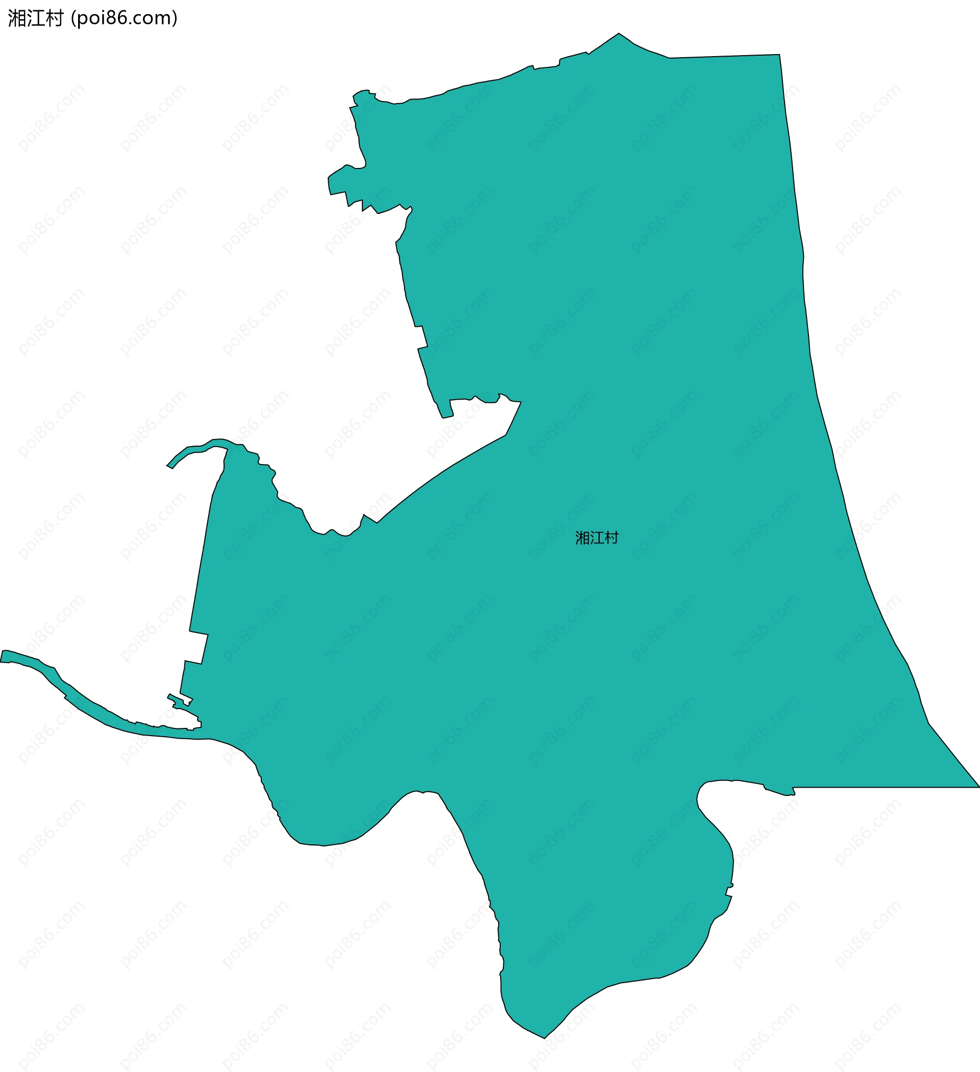 湘江村边界地图