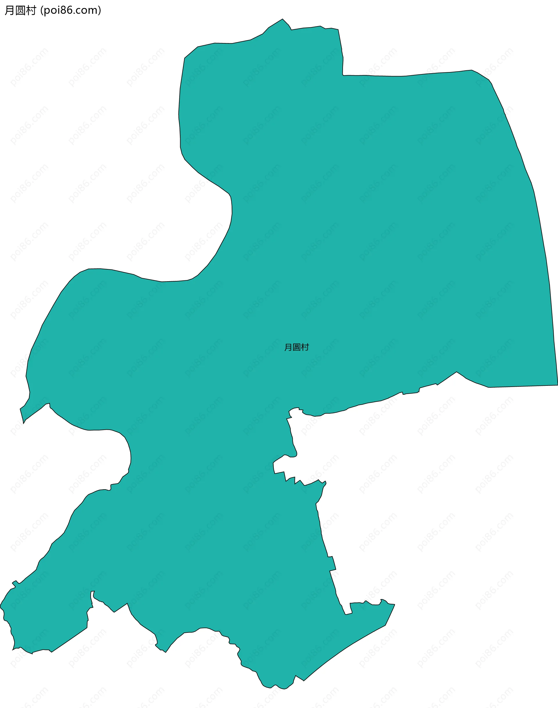 月圆村边界地图