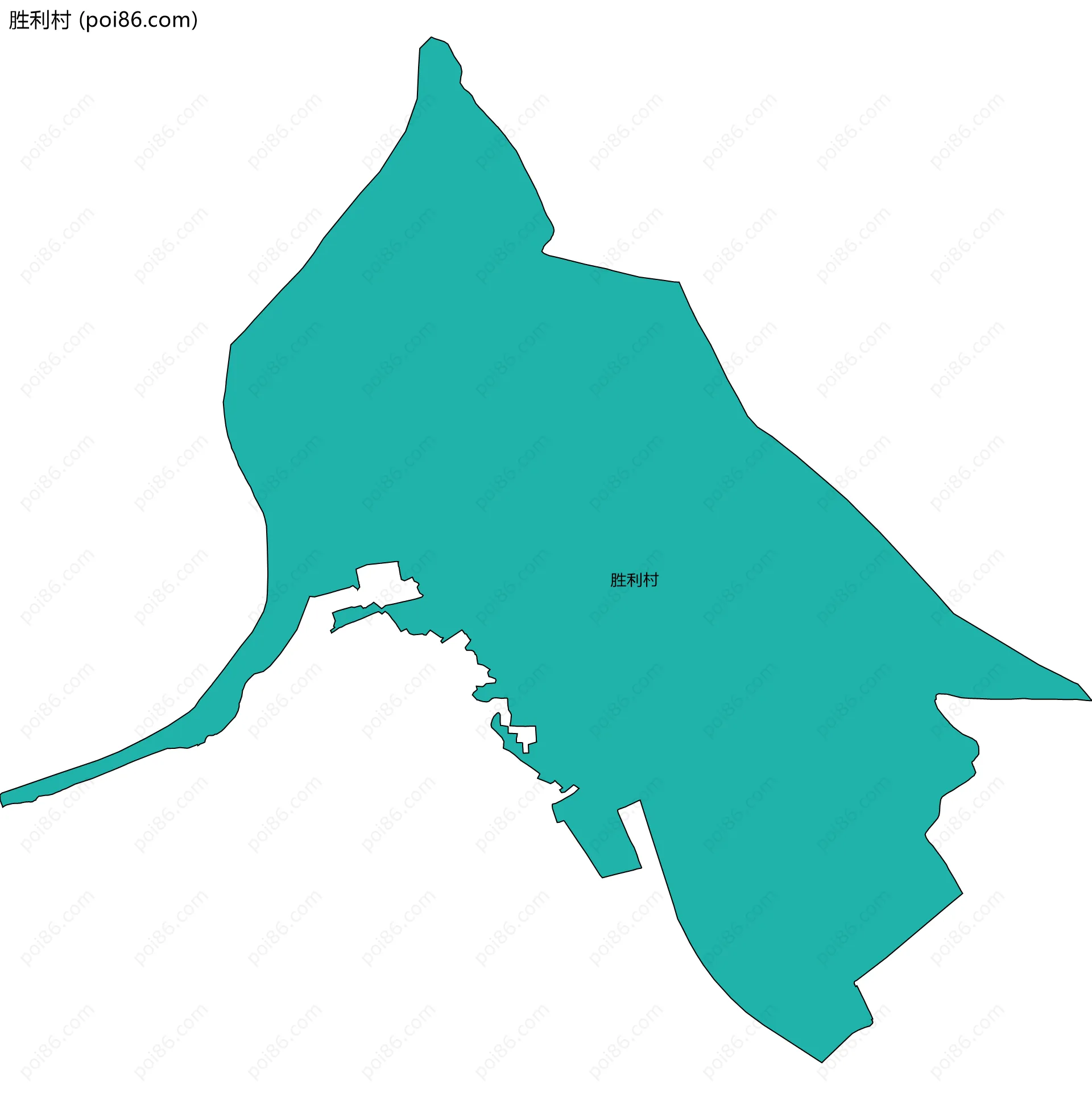 胜利村边界地图