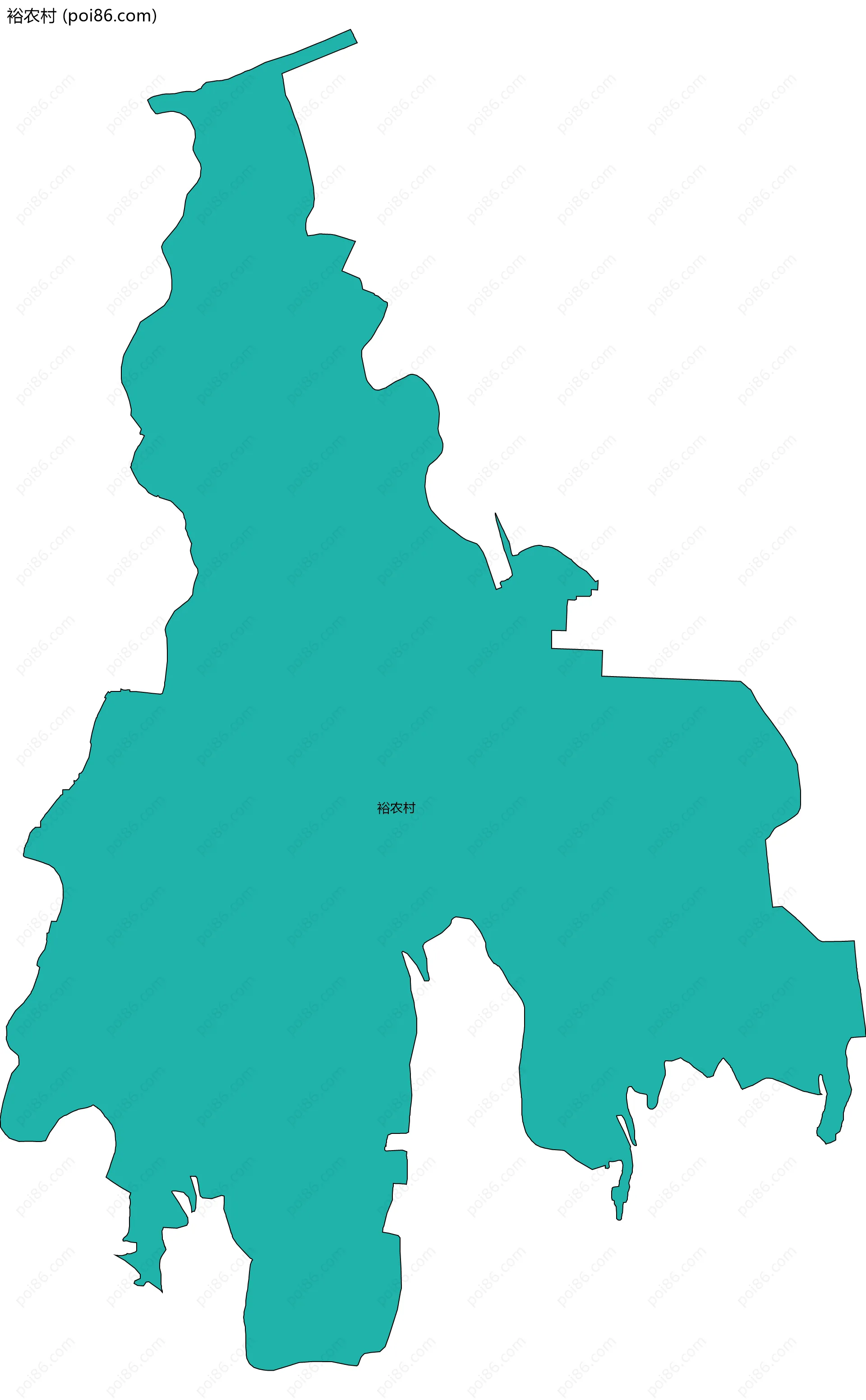 裕农村边界地图