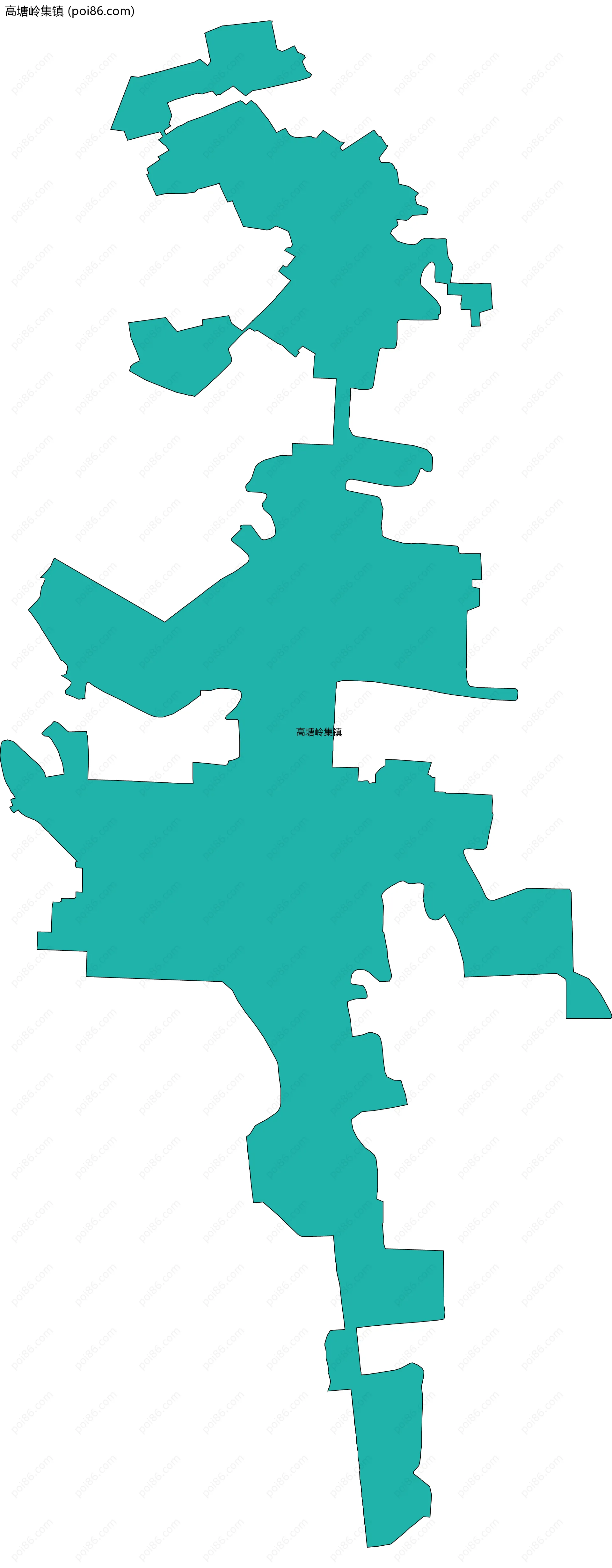 高塘岭集镇边界地图