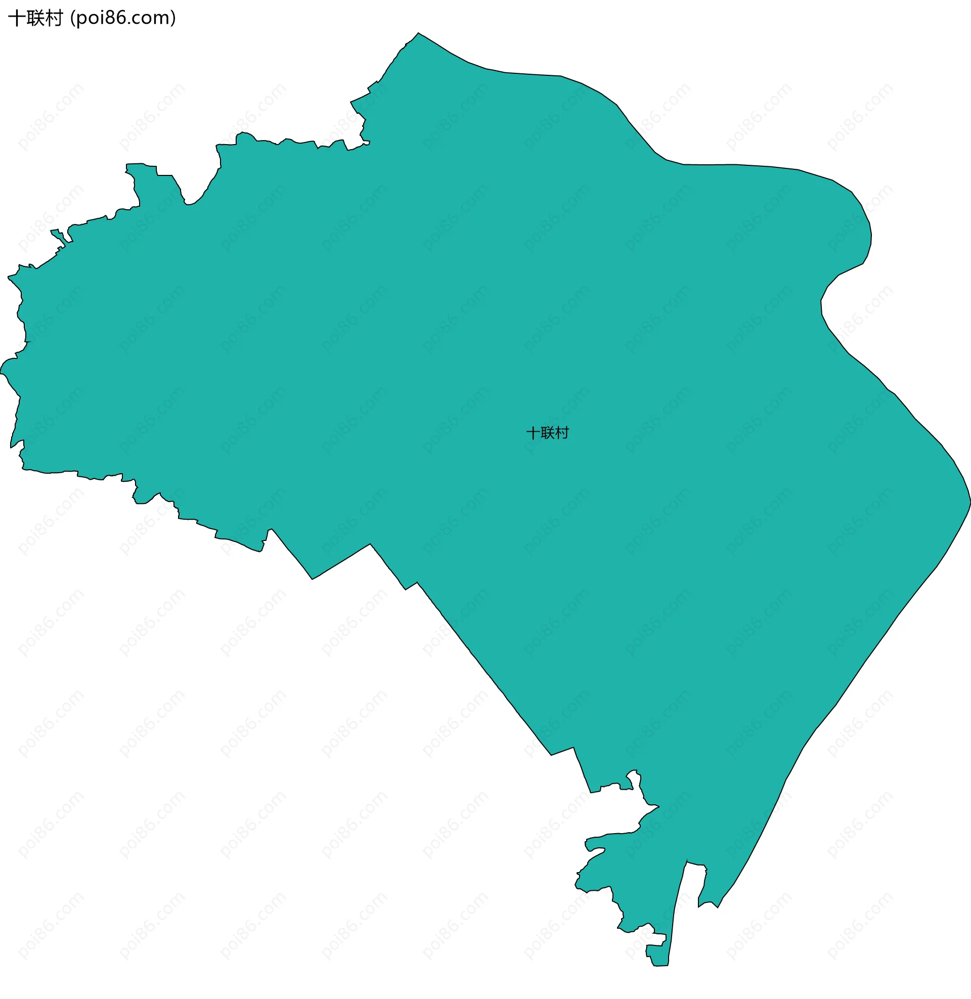 十联村边界地图