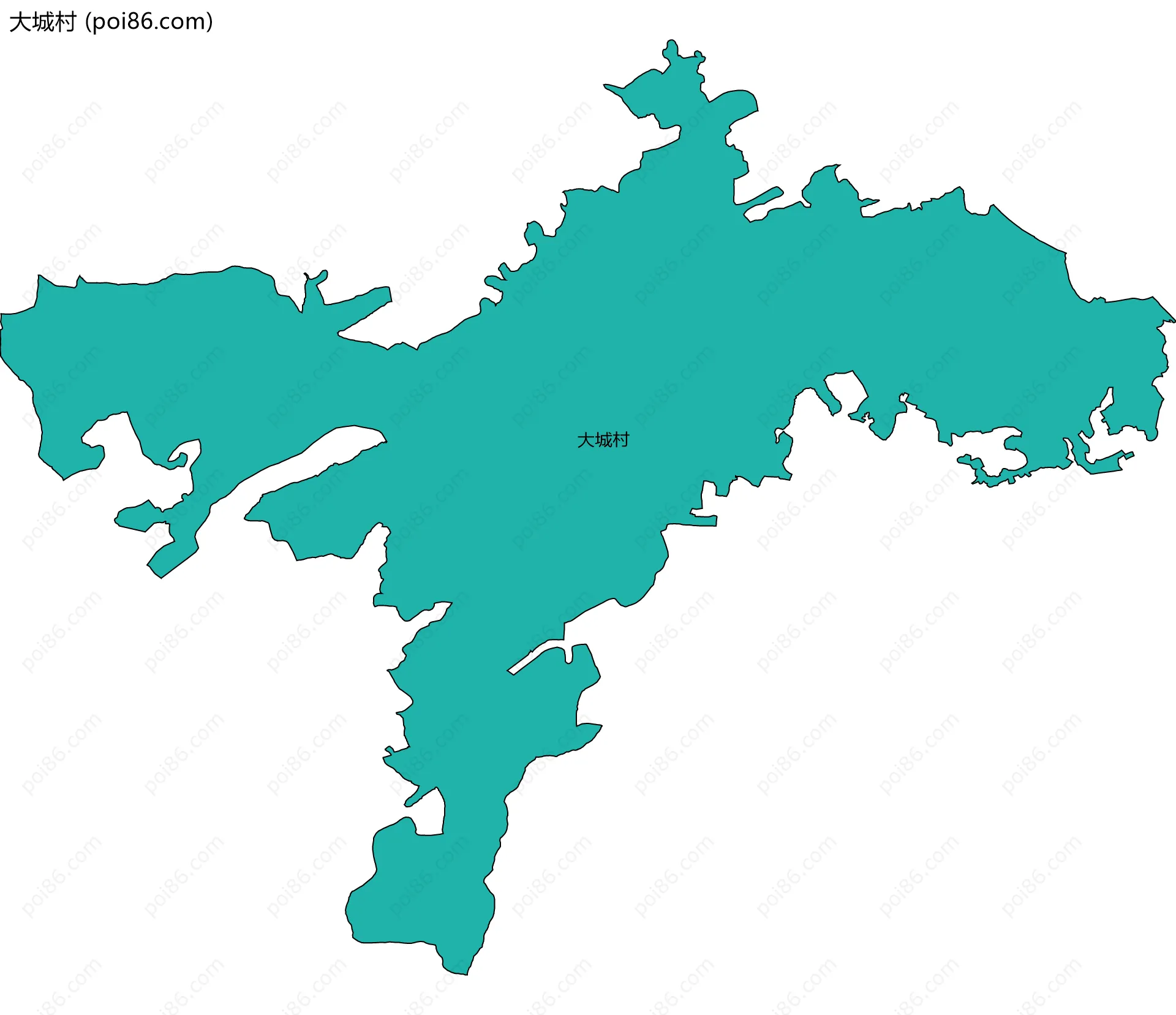 大城村边界地图